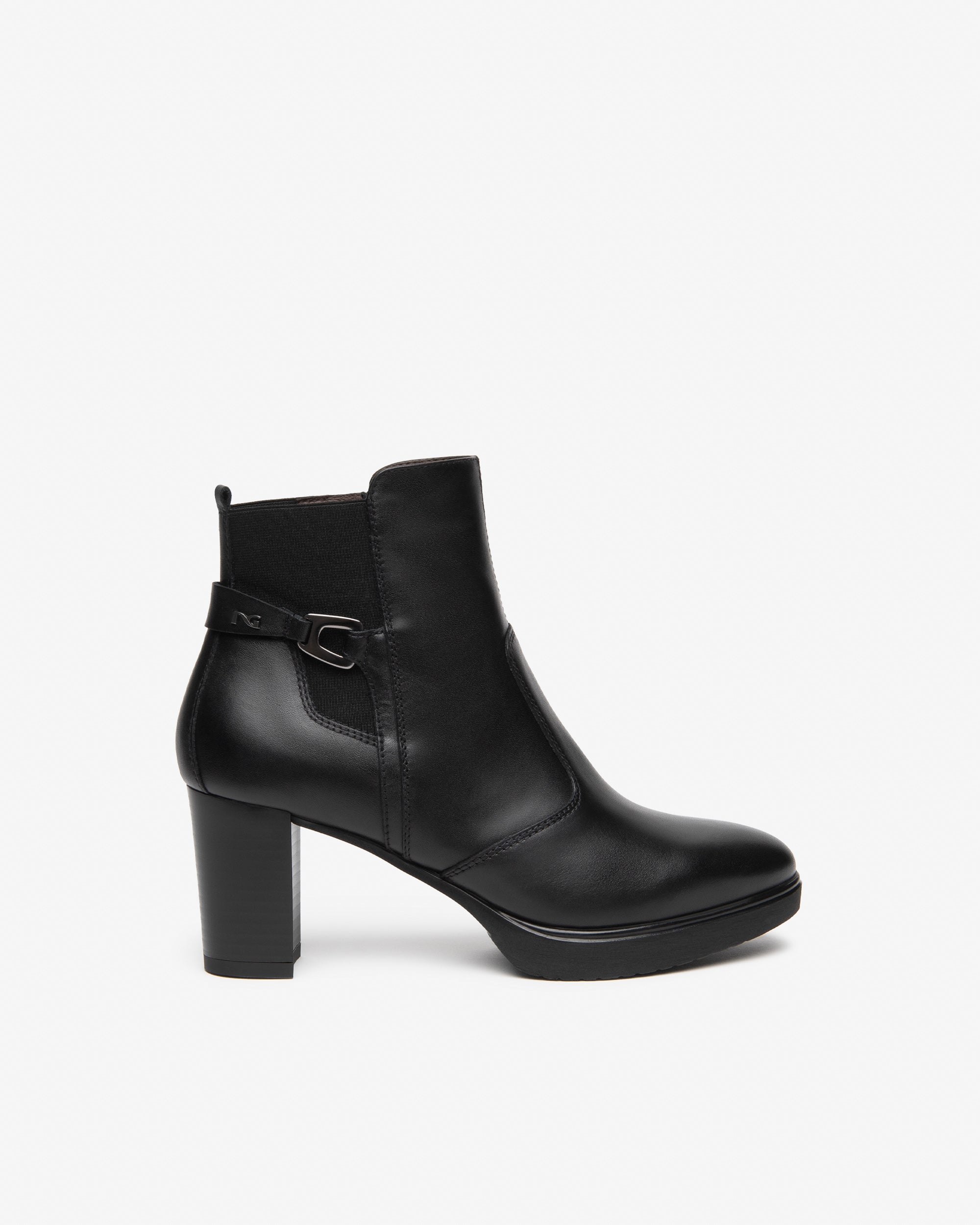 NeroGiardini Bottines Femme Cuir Tissu Talon 70 mm