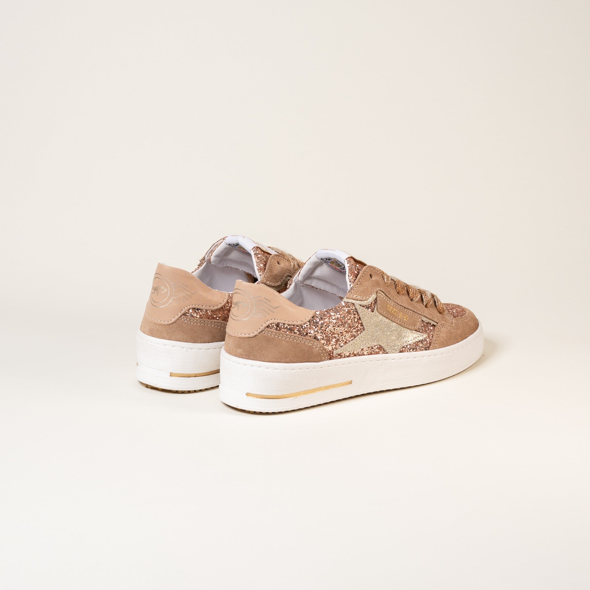 Semerdjian Ale E477 baskets nude champagne glitter