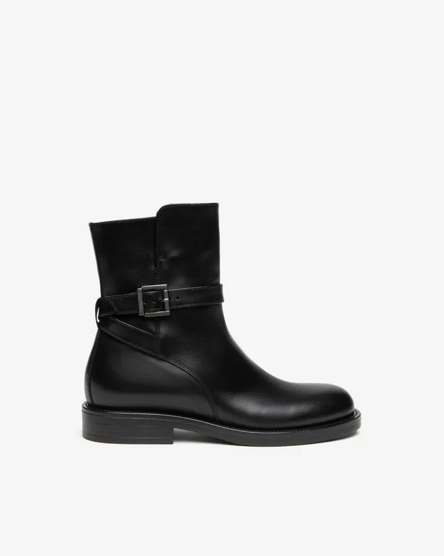 NeroGiardini Bottines Femme Cuir Zip Talon Bloc 30 mm