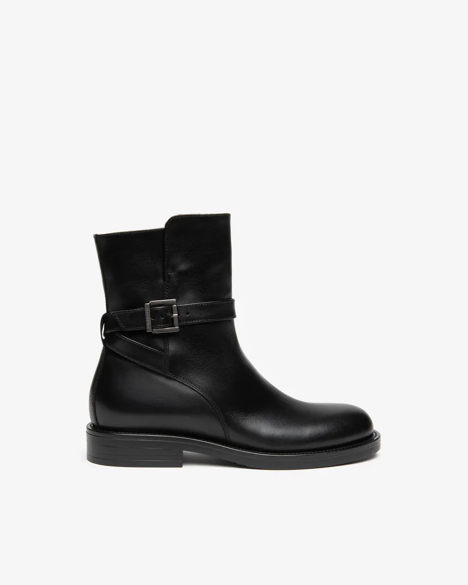 NeroGiardini Bottines Femme Cuir Zip Talon Bloc 30 mm