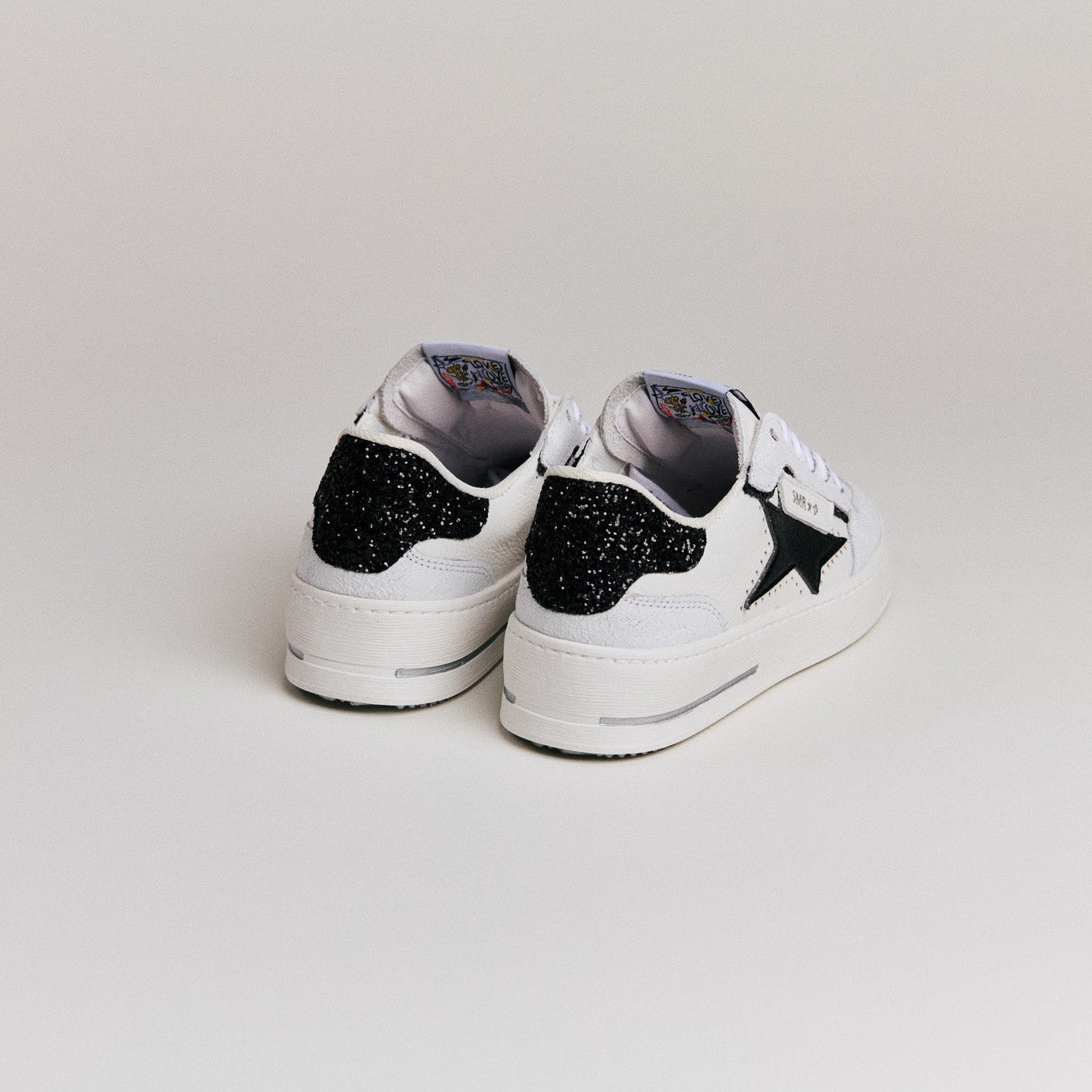 SMR Ale D613 baskets cuir blanc noir