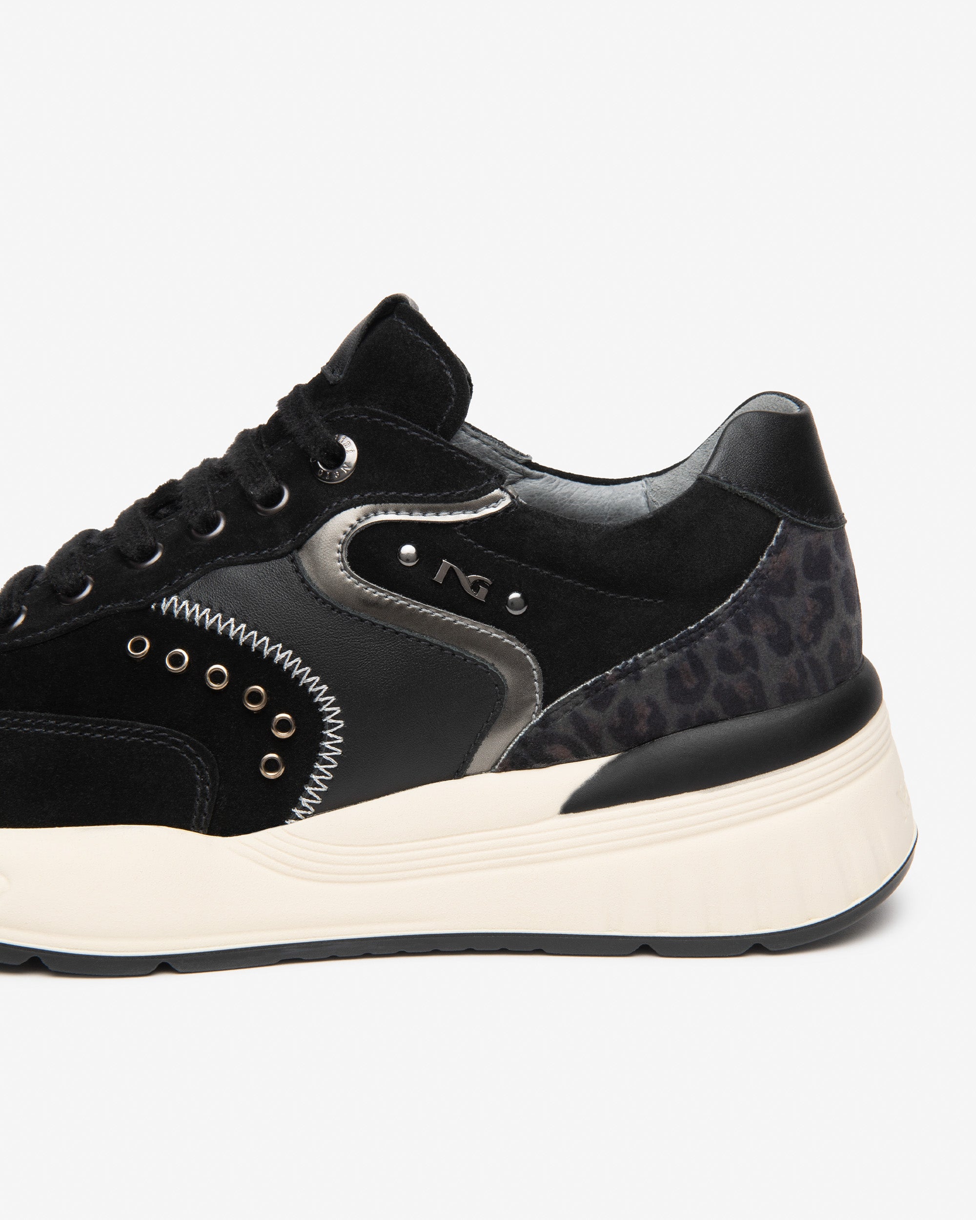 NeroGiardini Sneakers femme daim clous semelle 60 mm 35-41