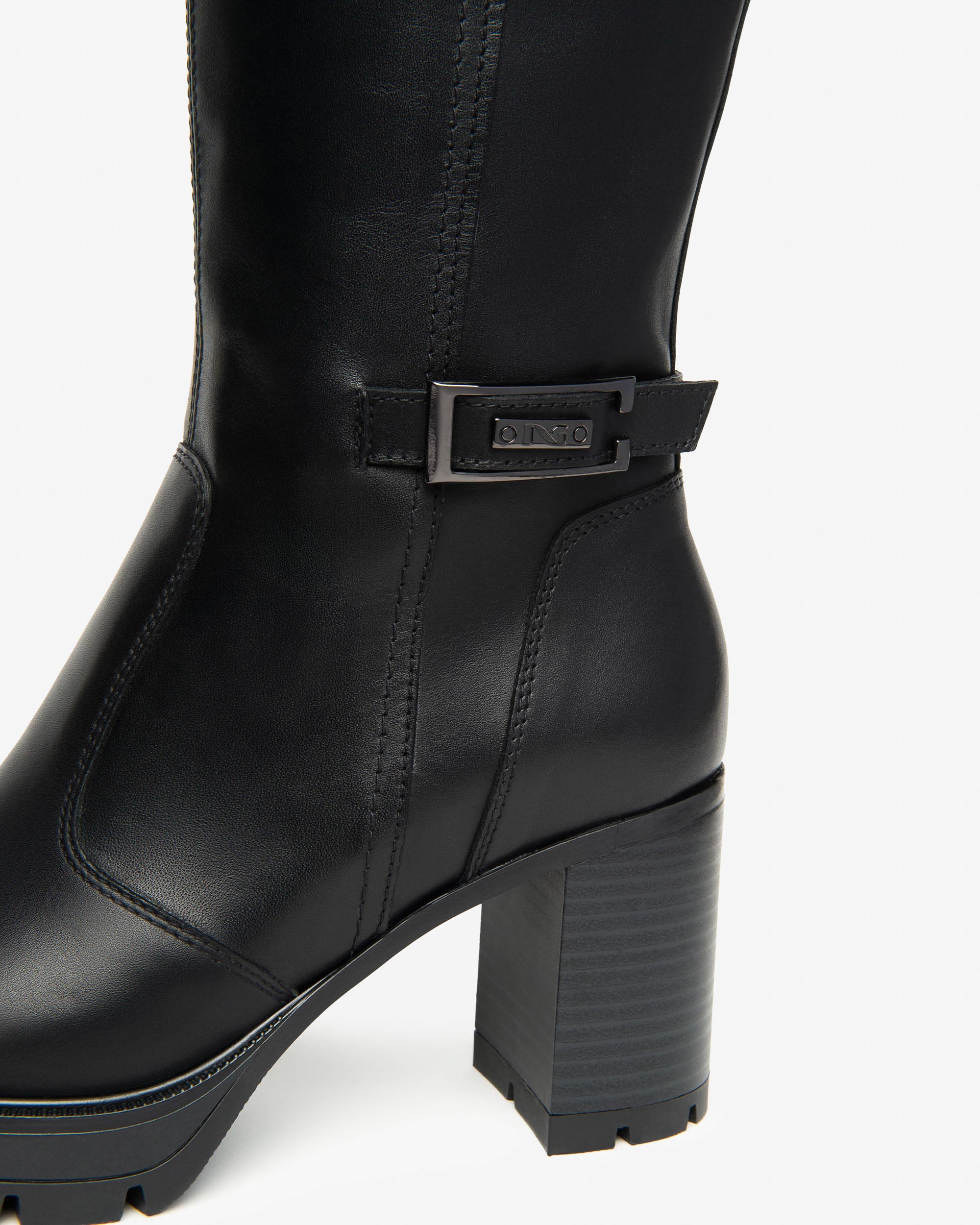 NeroGiardini Bottes Femme en Cuir Automne Hiver