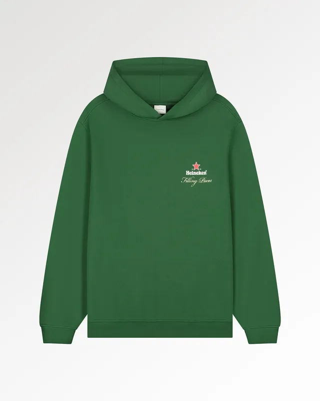 Filling Pieces Hoodie Heineken Logo sweat vert coton bio