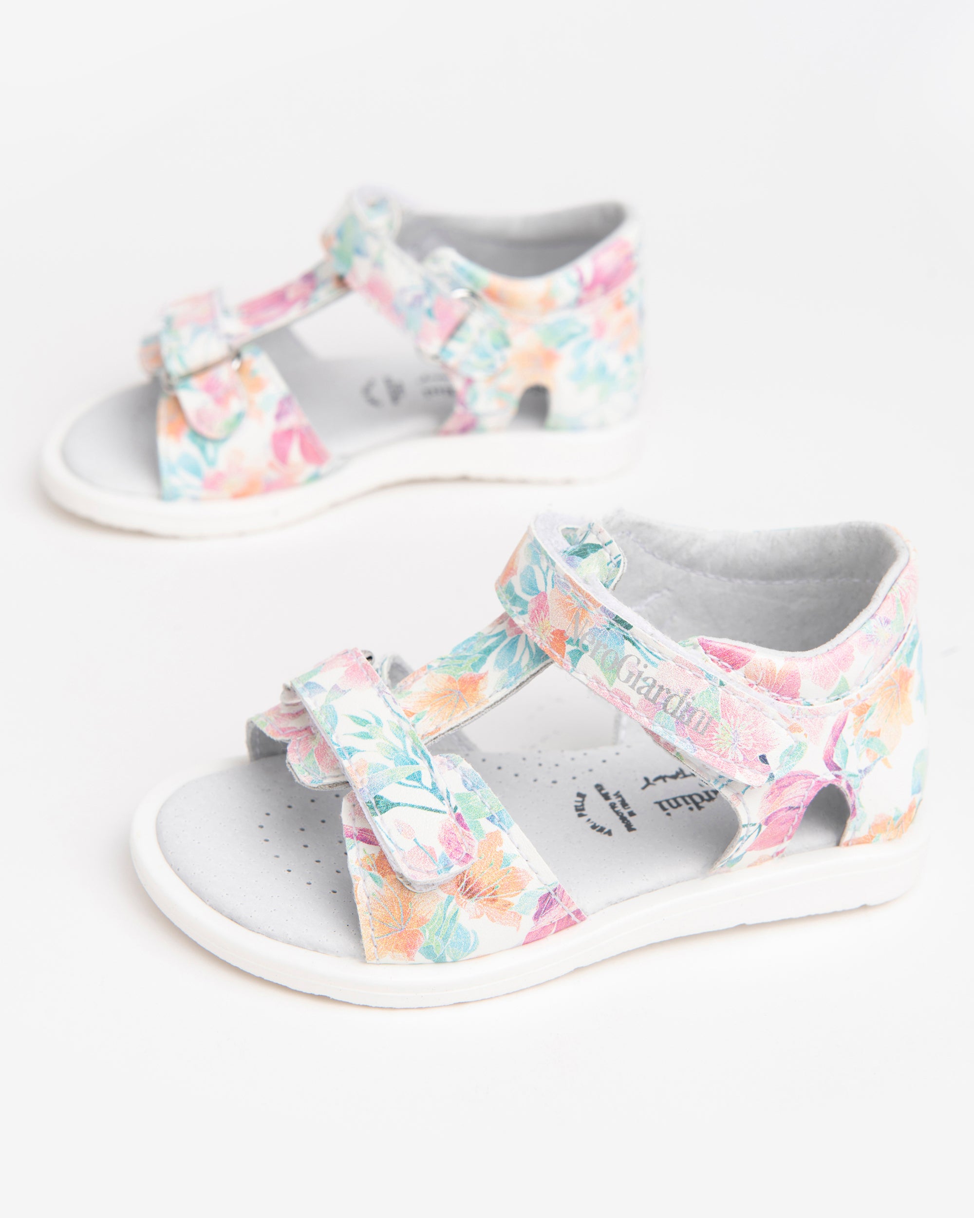 NeroGiardini Sandales Baby Fille Velcro Imprimé Floral