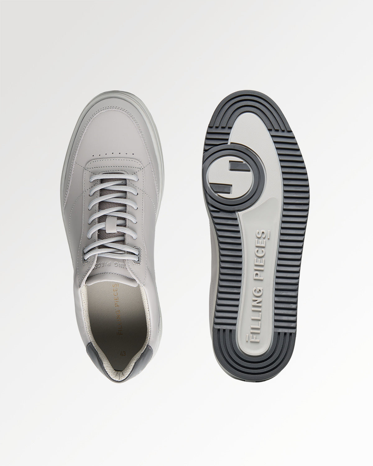 Filling Pieces Mondo Trim All Grey sneakers gris cuir