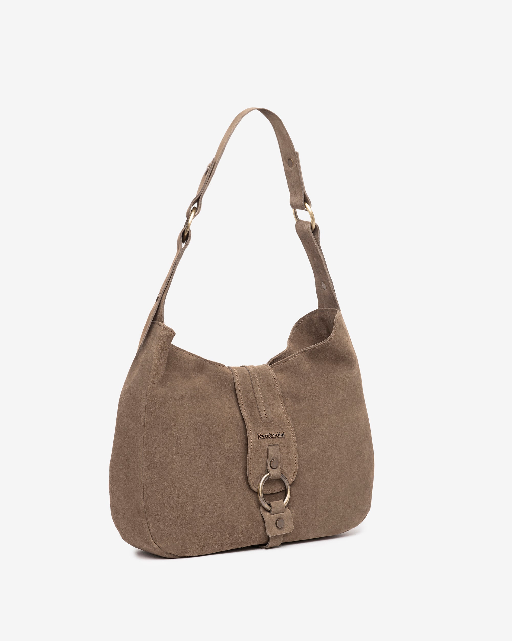 NeroGiardini Sacs besace cuir velours femme hobo