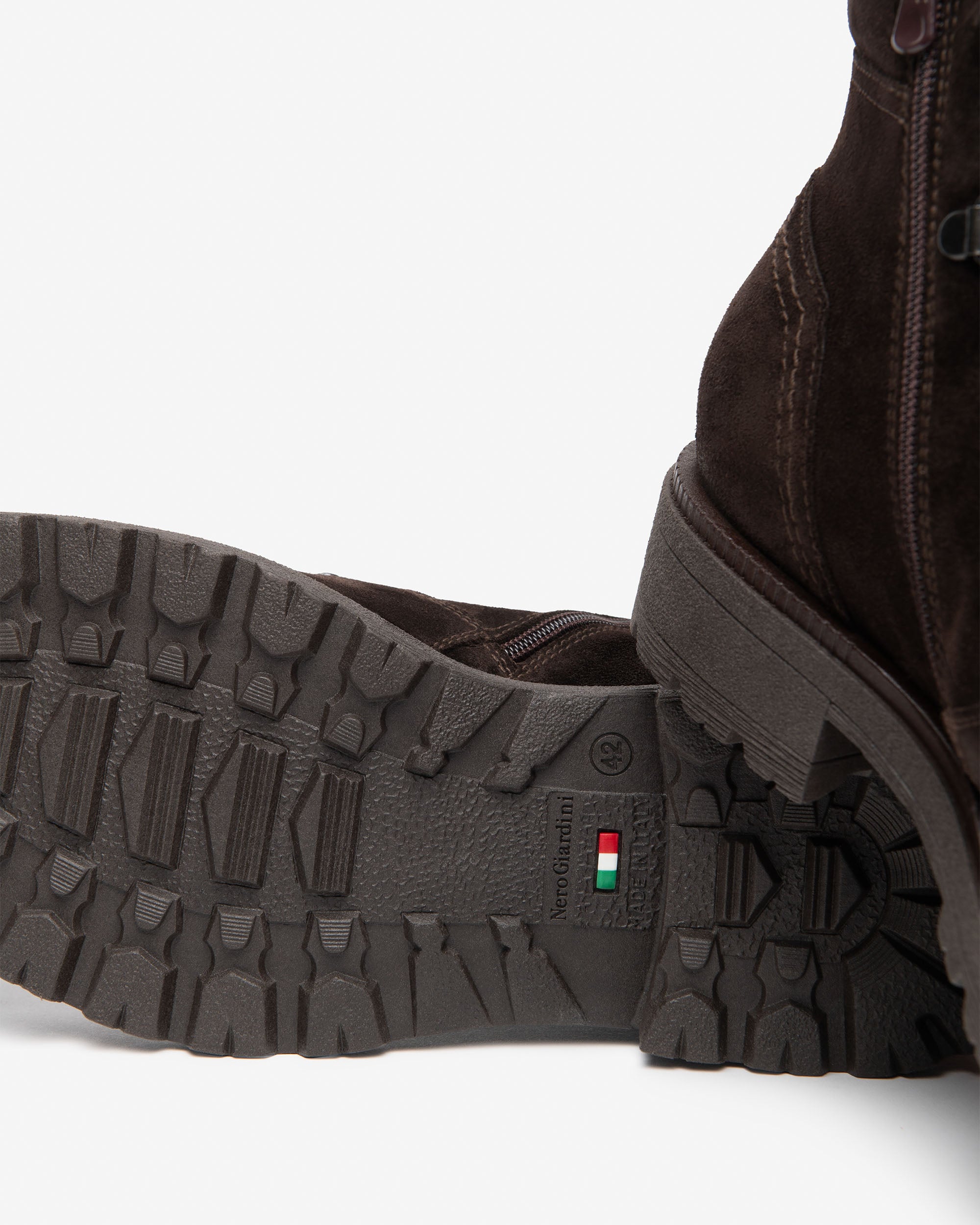 NeroGiardini Bottines Homme Cuir Velours Zip Effet Vieilli