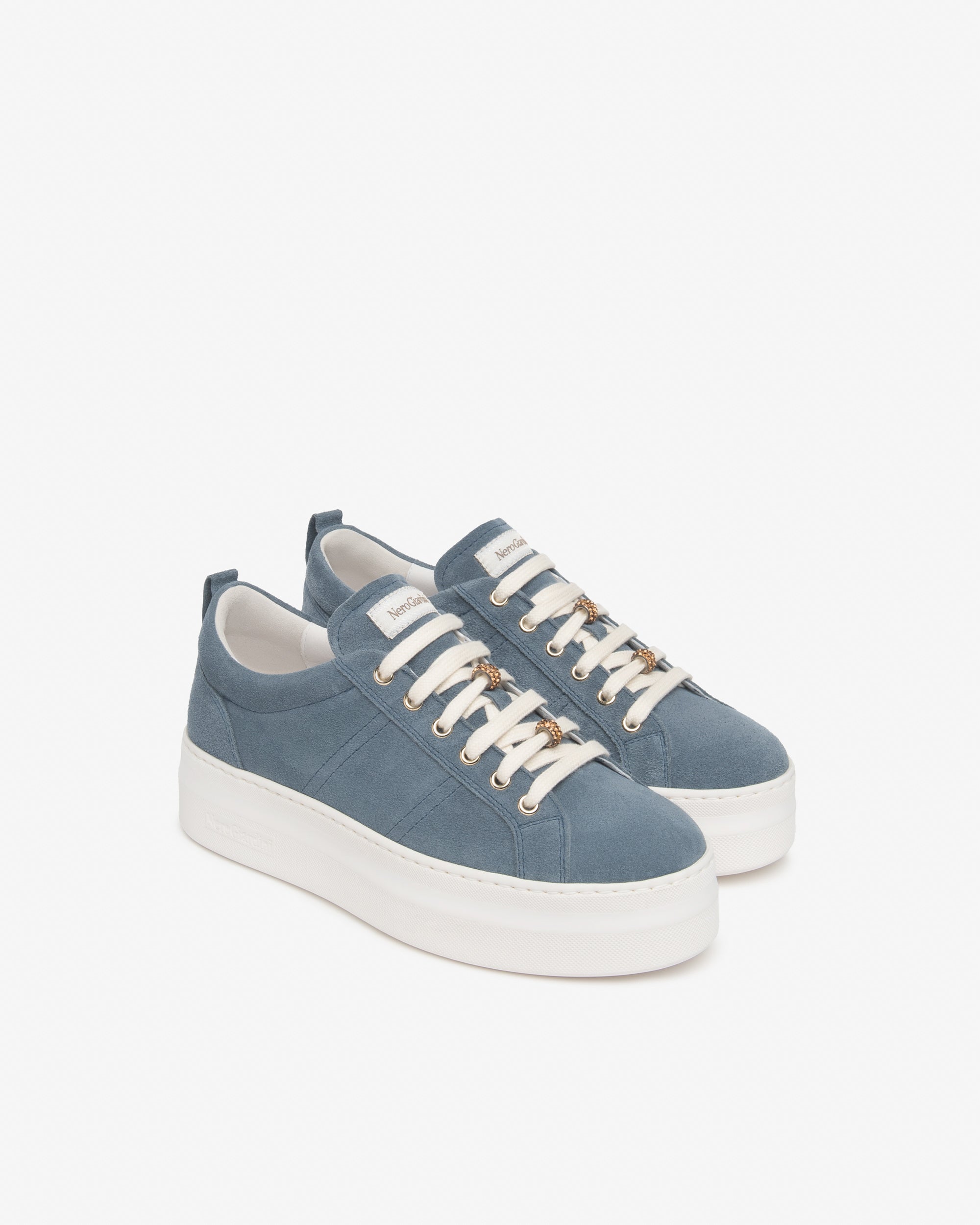 NeroGiardini Sneakers Femme Cuir Velours Memory