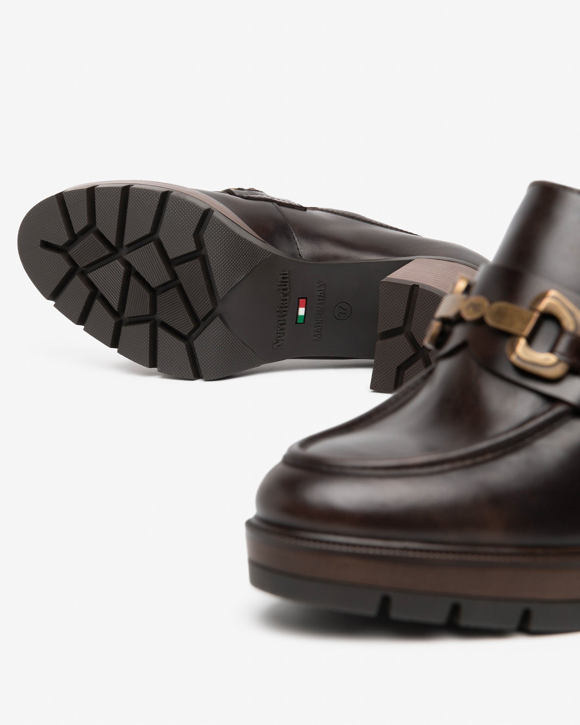 NeroGiardini Mocassins Femme Cuir Talon 80 mm
