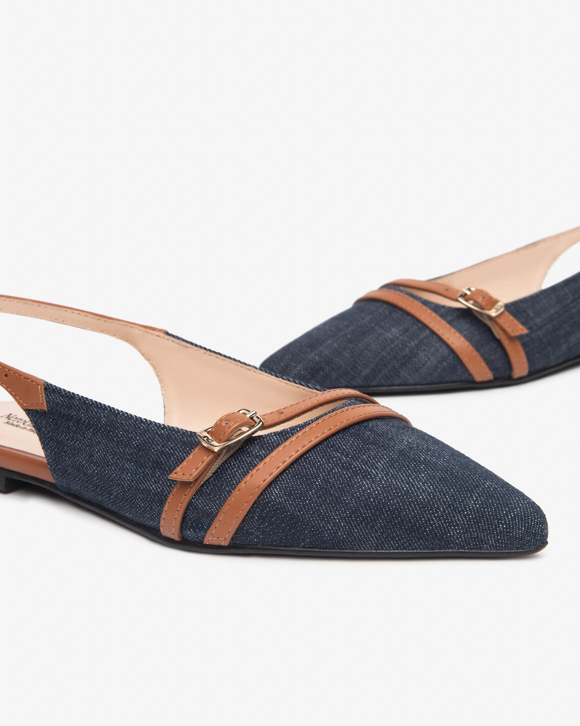 NeroGiardini Slingbacks Femme Tissu Cuir Bureau