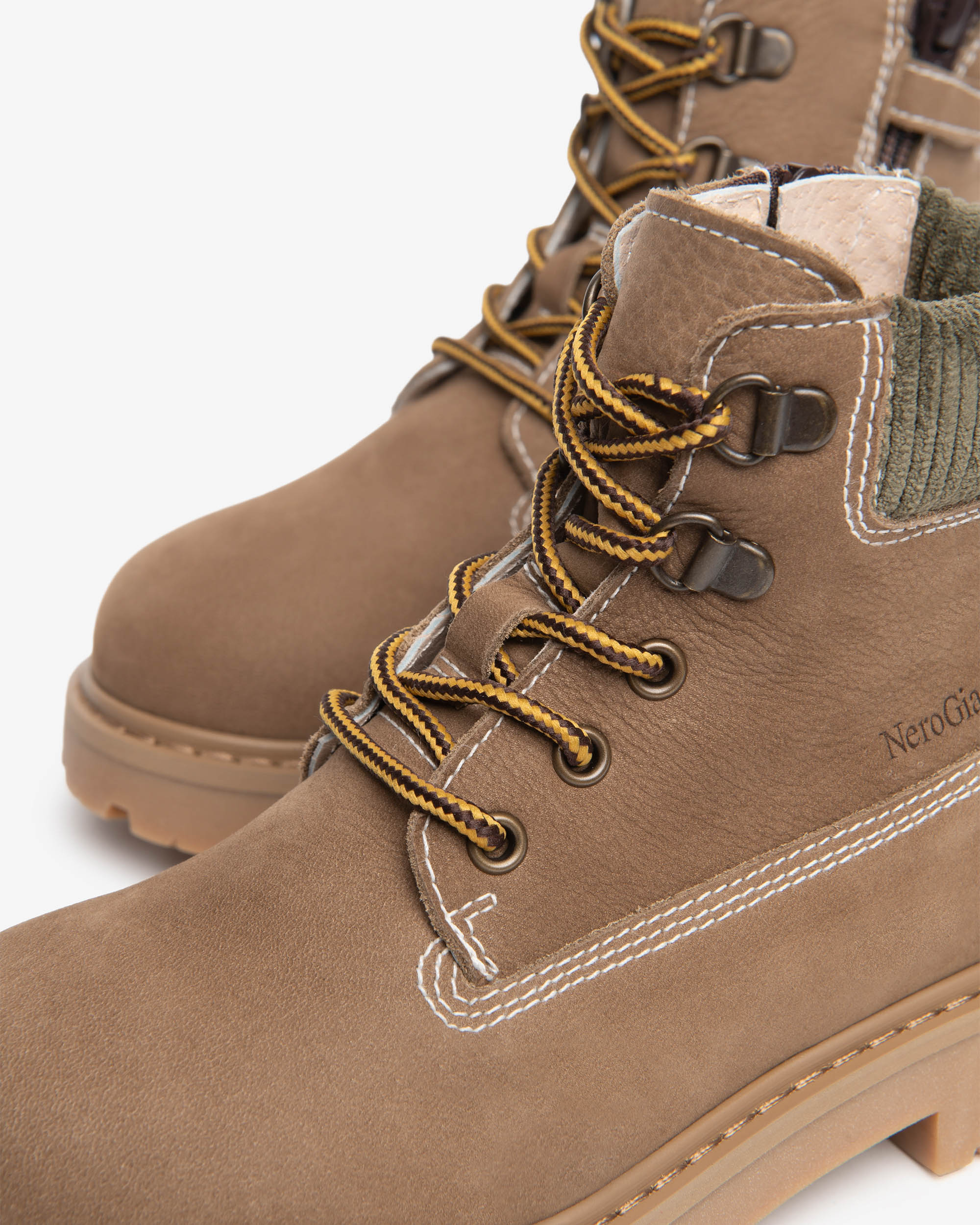 NeroGiardini Bottines Garçon Cuir Tissu Bottines Outdoor