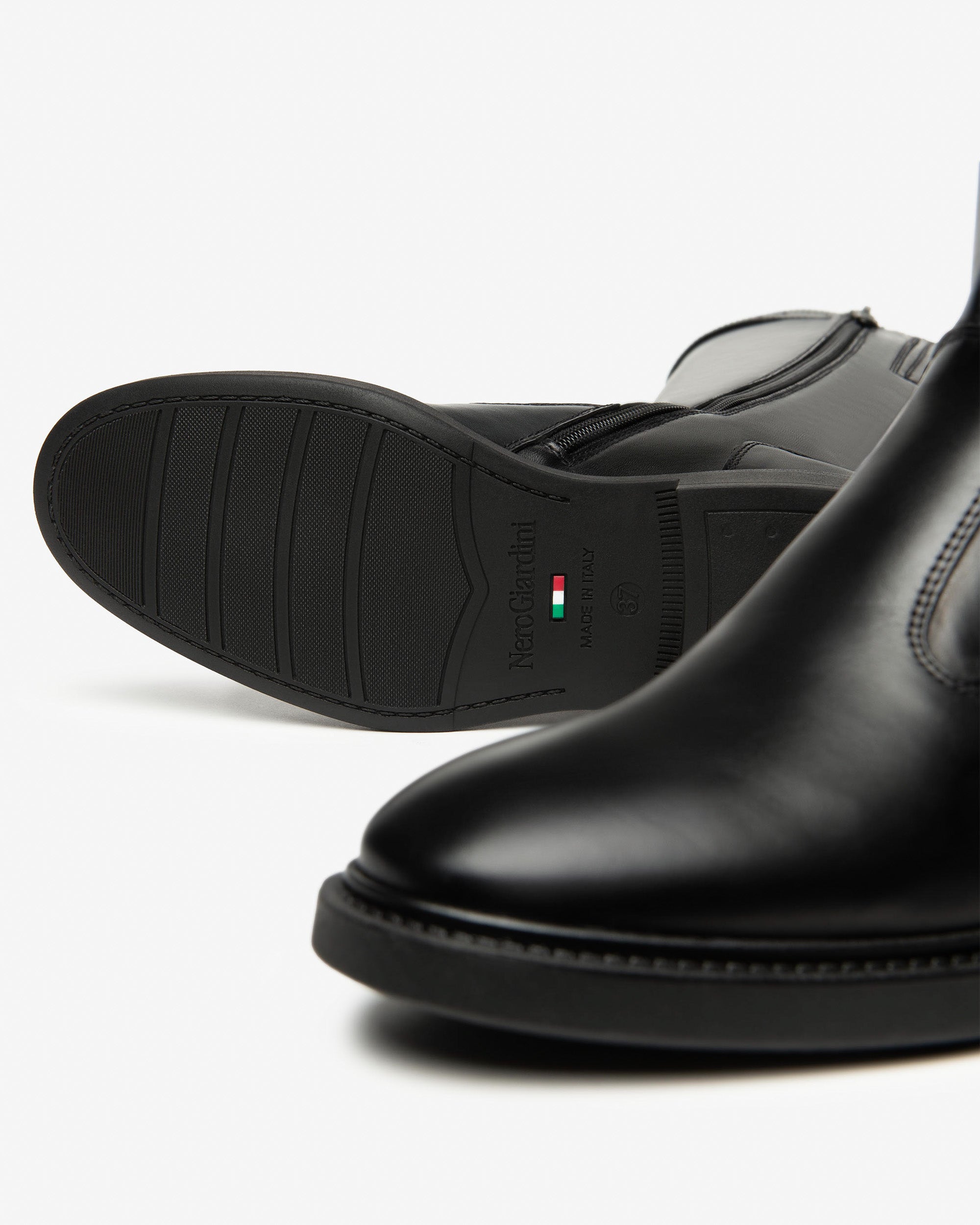 Nerogiardini Bottes Femme Cuir Hiver Made in Italy
