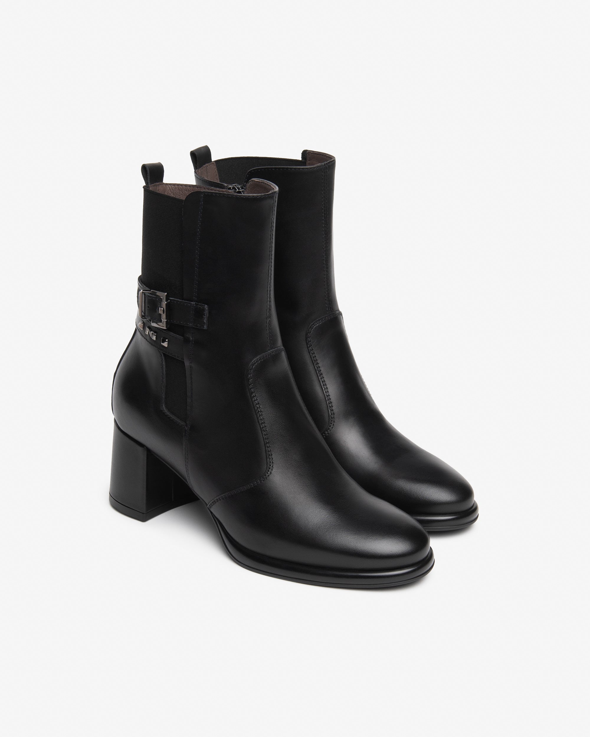 NeroGiardini Bottines Bottines Femme Cuir Tissu Talon 60