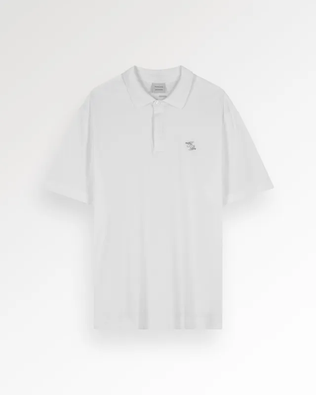 Filling Pieces Jersey Polo White polo blanc coton