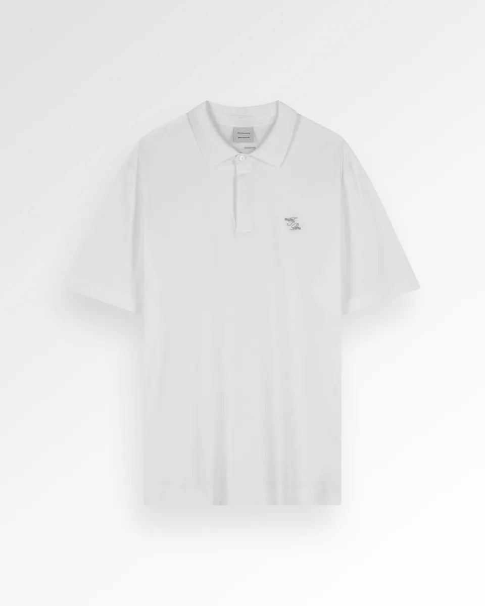 Filling Pieces Jersey Polo White polo blanc coton