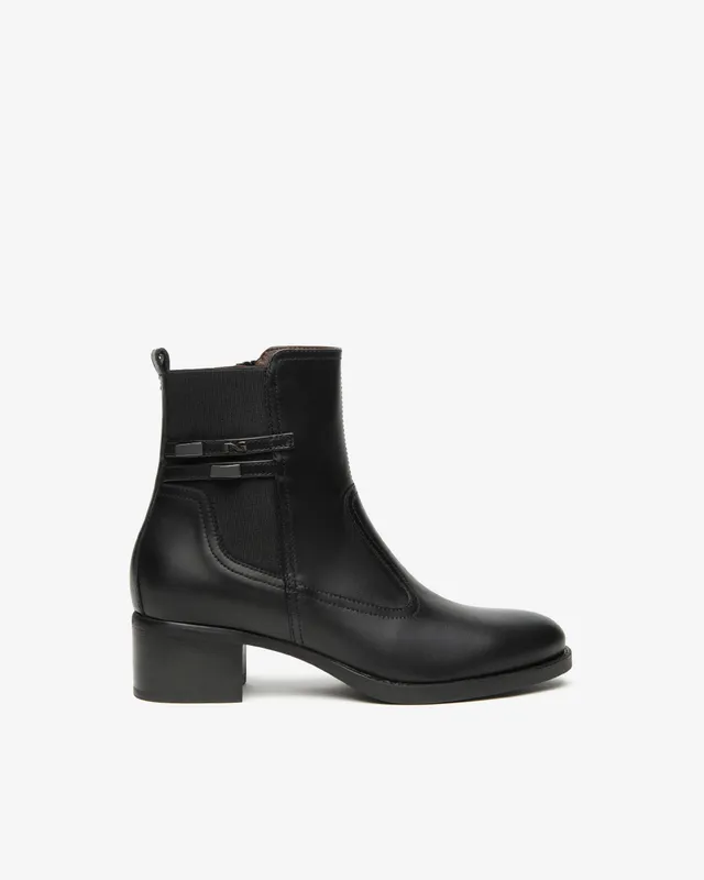 NeroGiardini Bottines Femme Cuir Tissu Talon 40mm