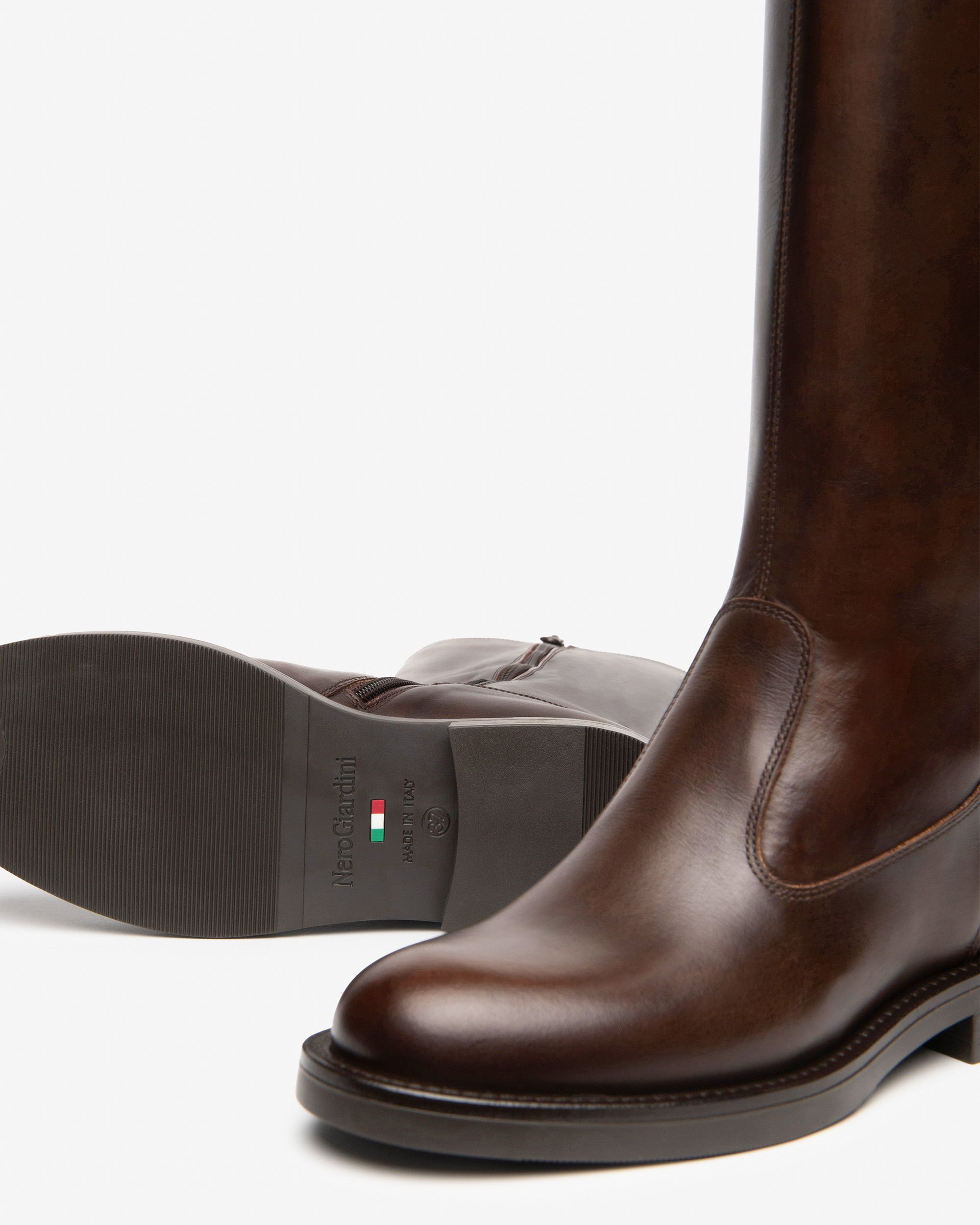 Nerogiardini Bottes cuir femme pointure 38 talon 30 mm