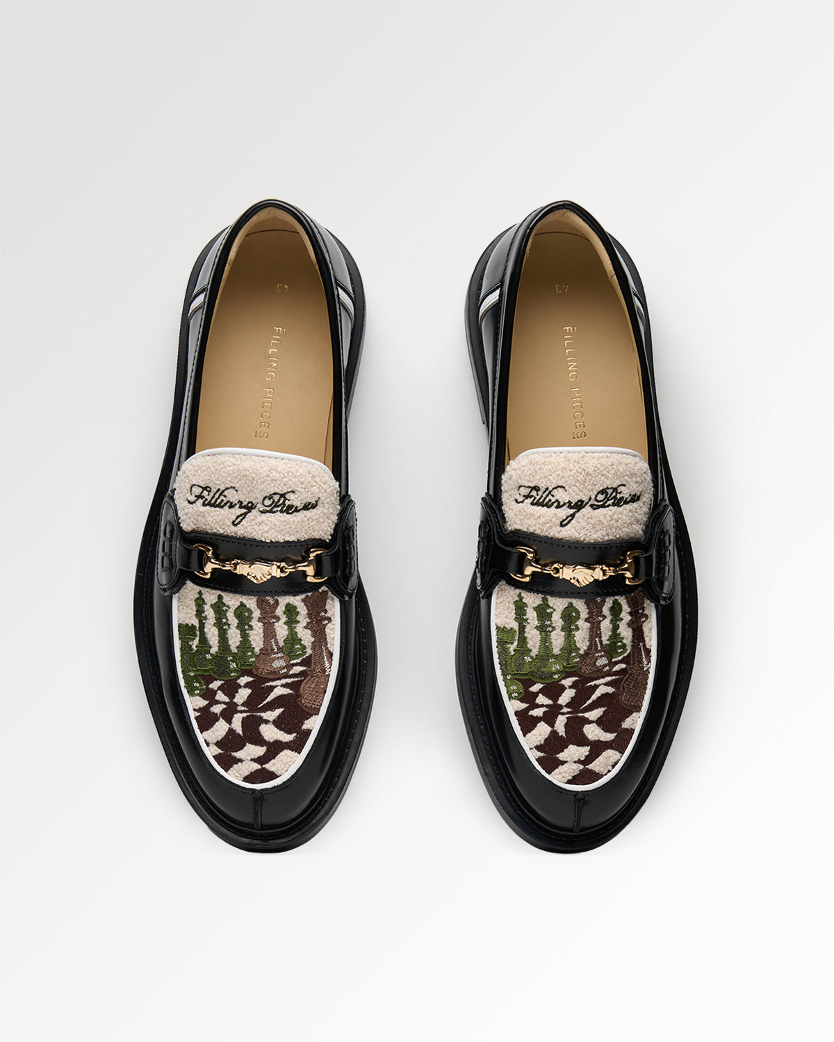 Filling Pieces Loafer Chess Mocassin cuir noir