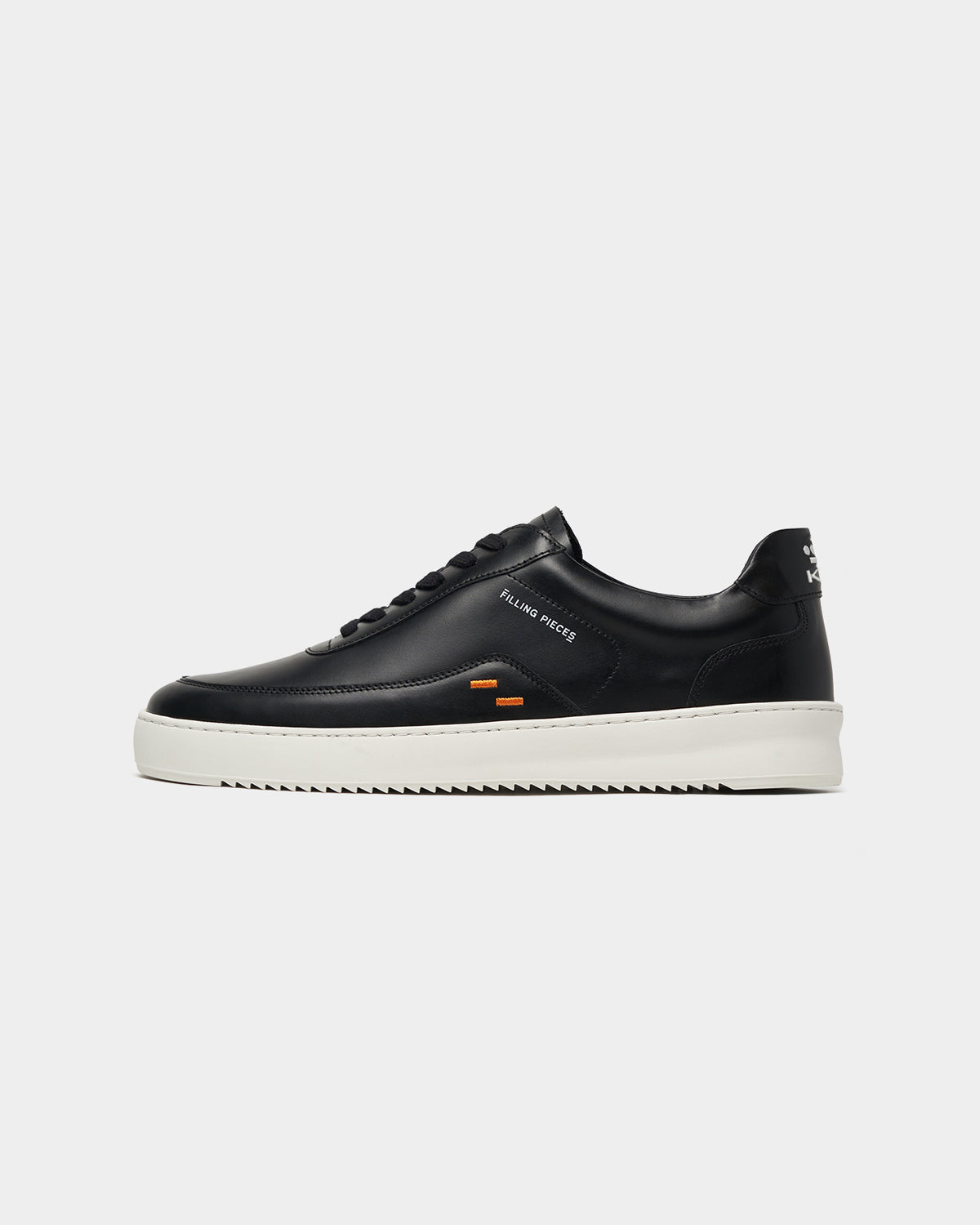 Filling Pieces Mondo KLM Black White sneakers cuir noir