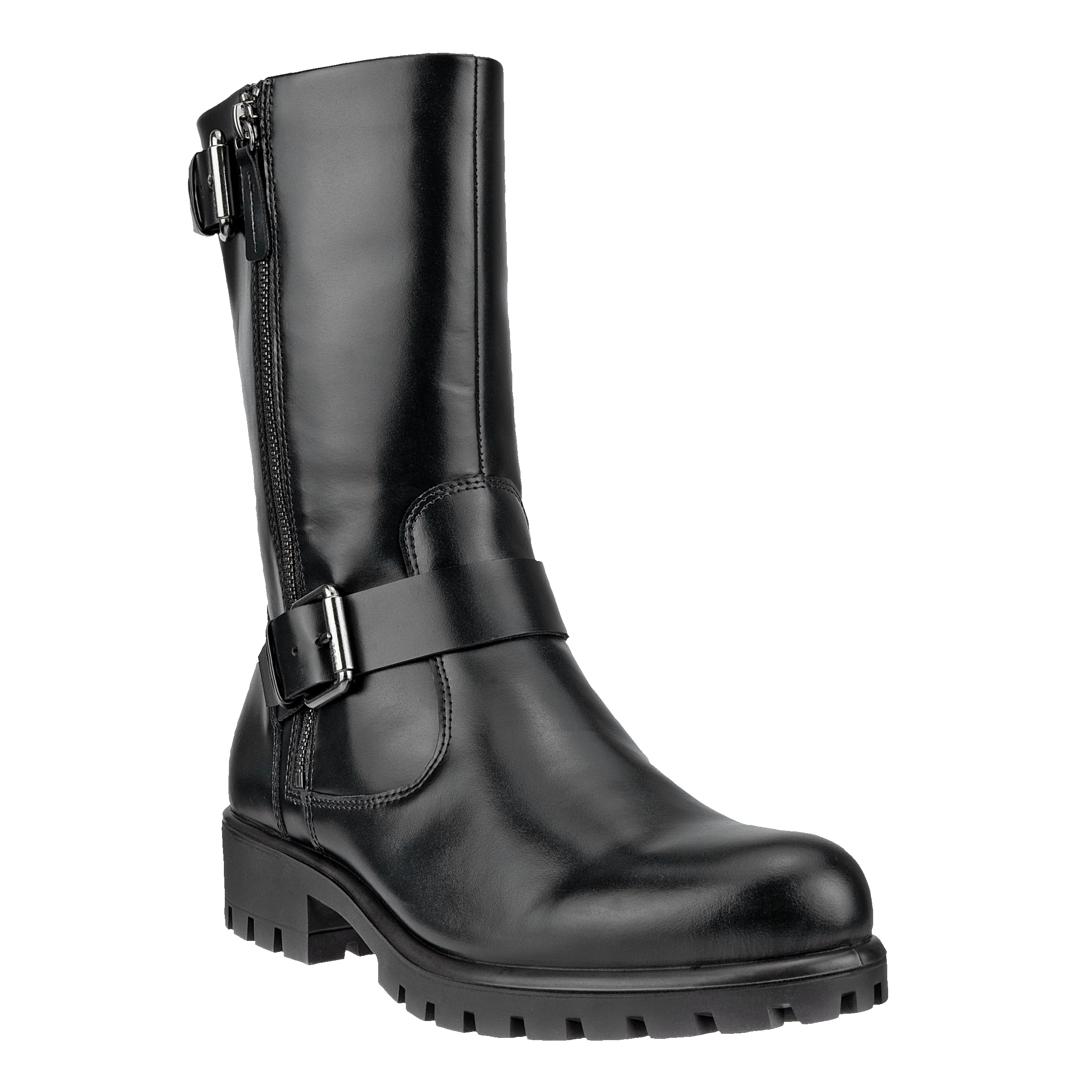 Ecco Modtray Boots Femme 35 EU Noir Cuir Motarde