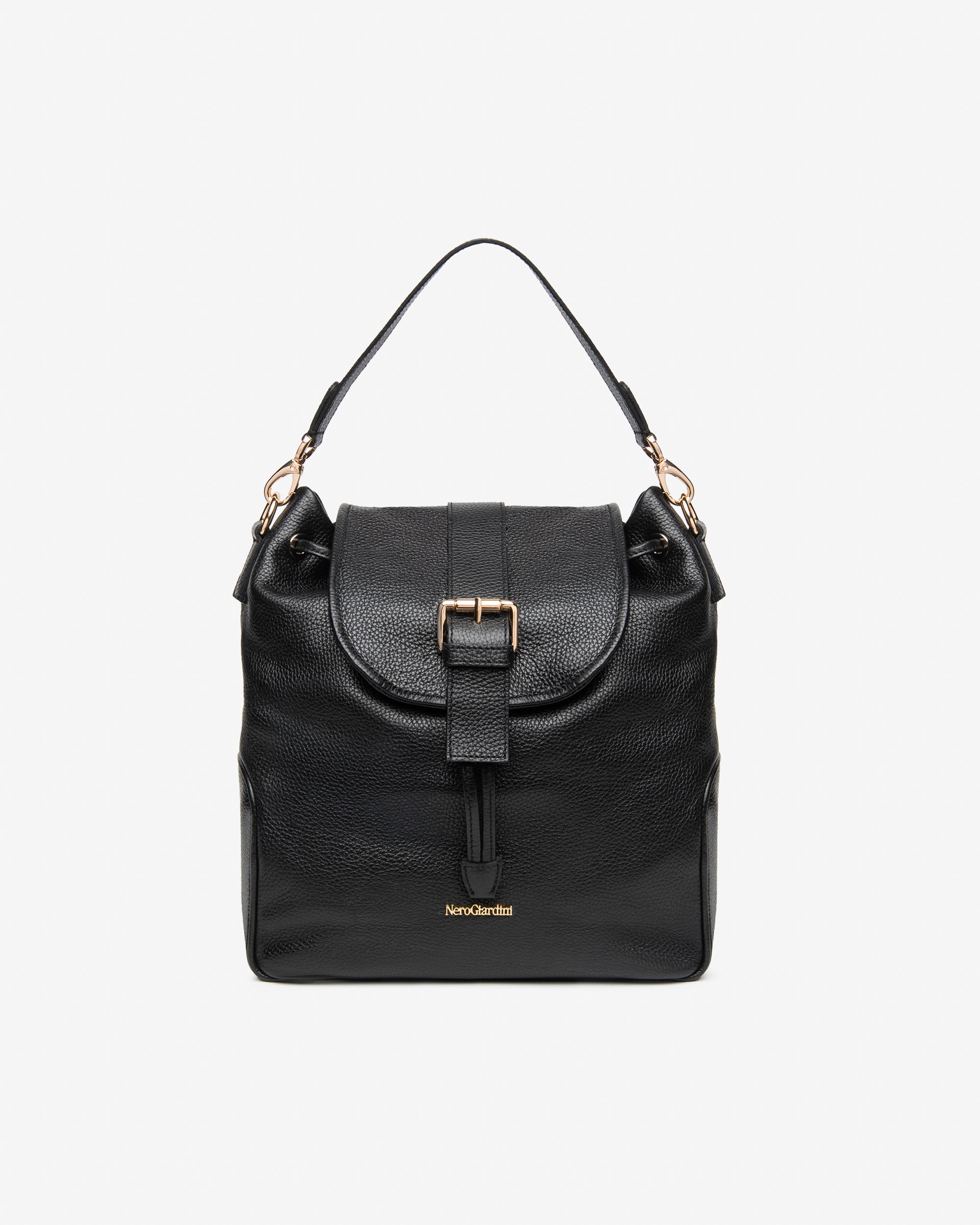 Nerogiardini Sacs sac à dos cuir femme PZ petit boucle dorée
