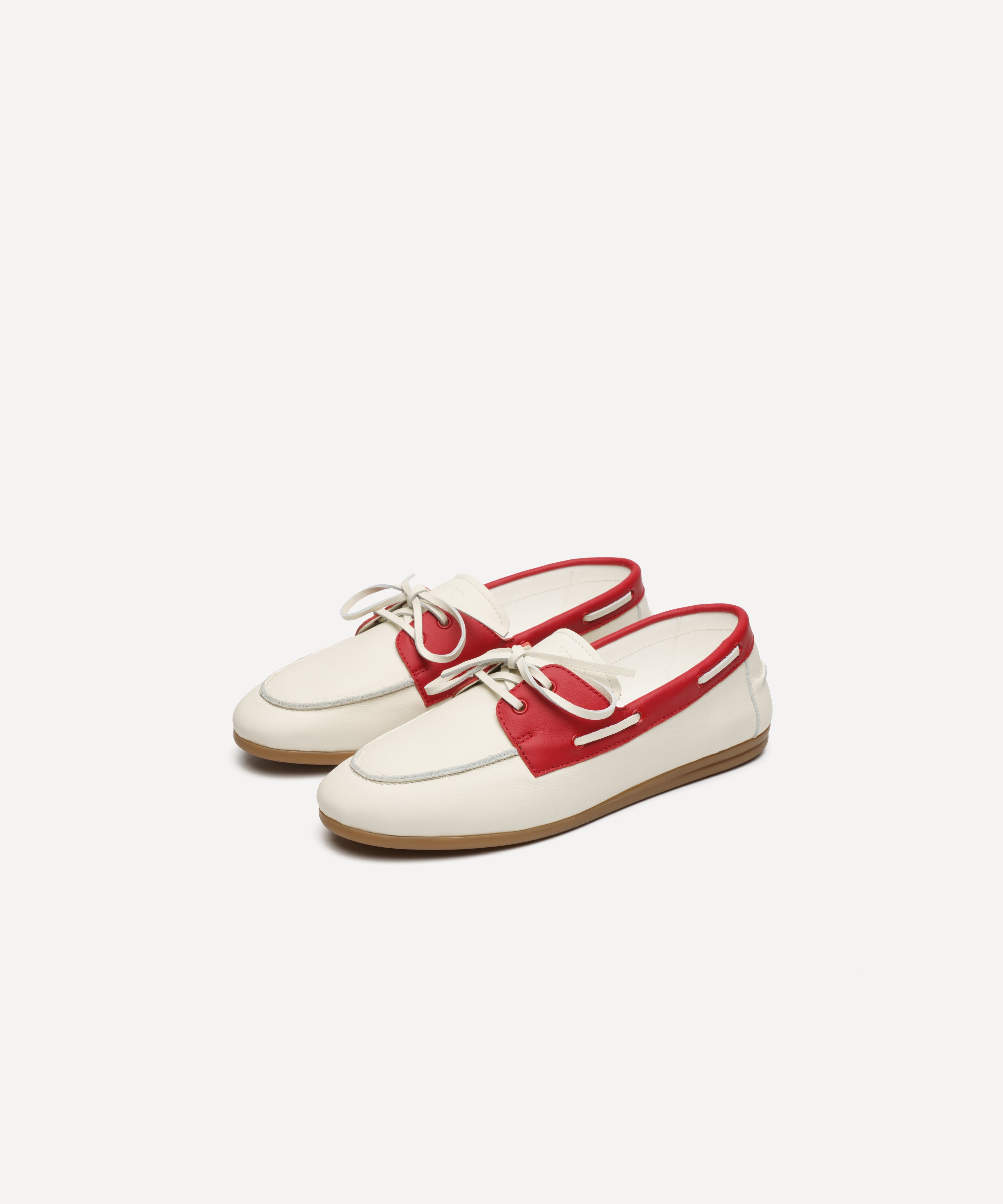 JAK Vela White Red chaussure bateau femme 38 cuir