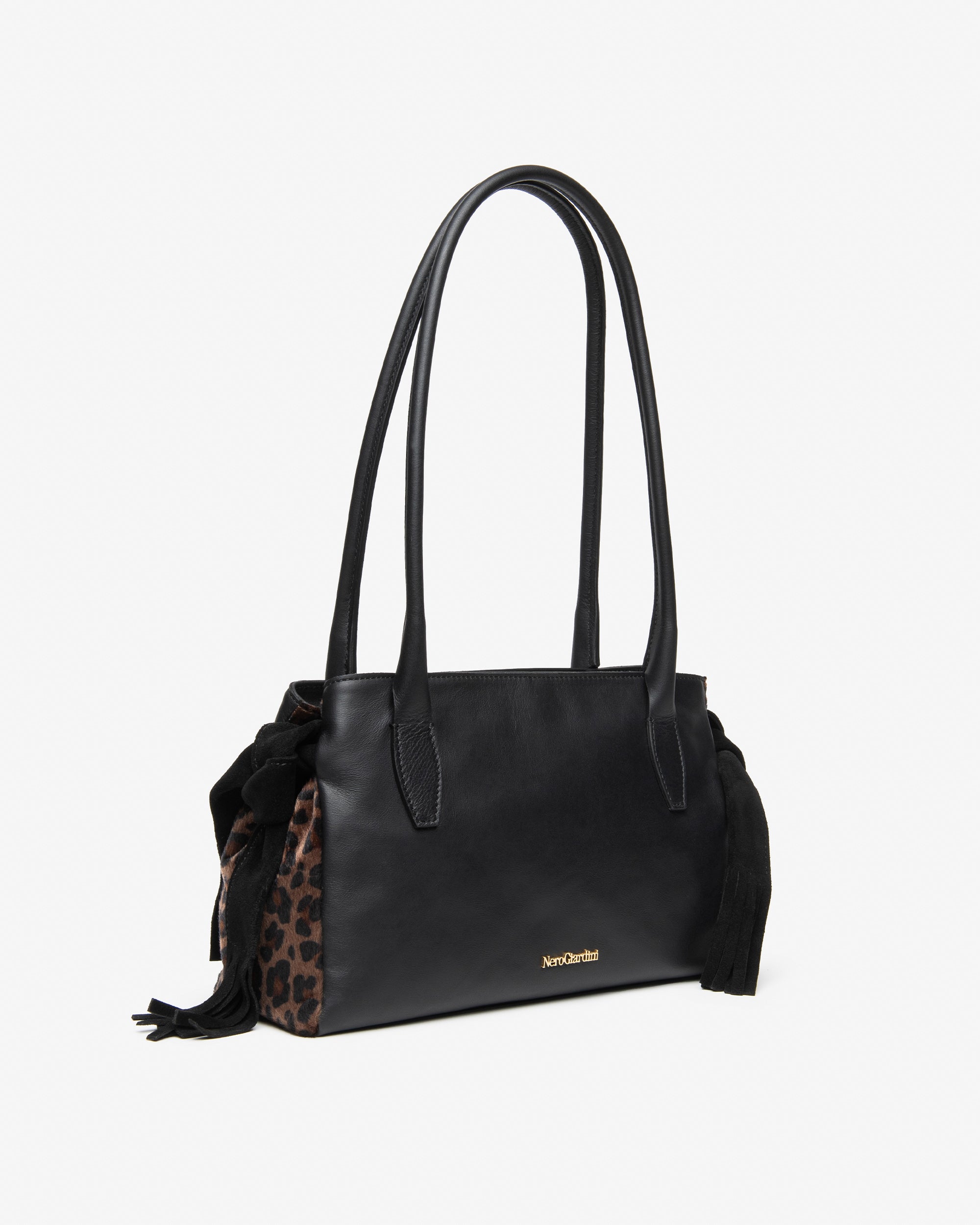 NeroGiardini Sac Bowling Femme Cuir Souple Zippé