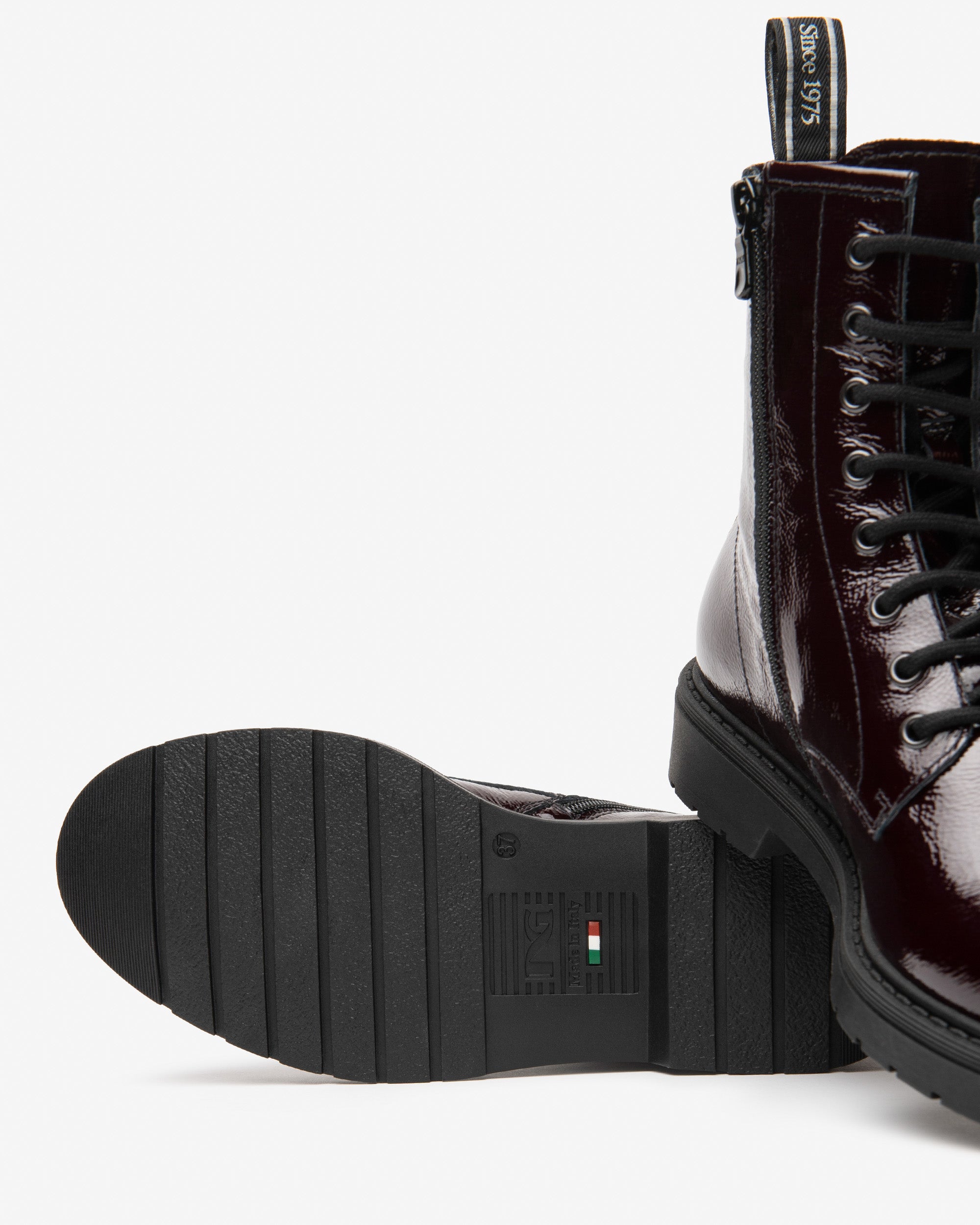 Nerogiardini Bottines Motardes Femme Vernis boots cuir