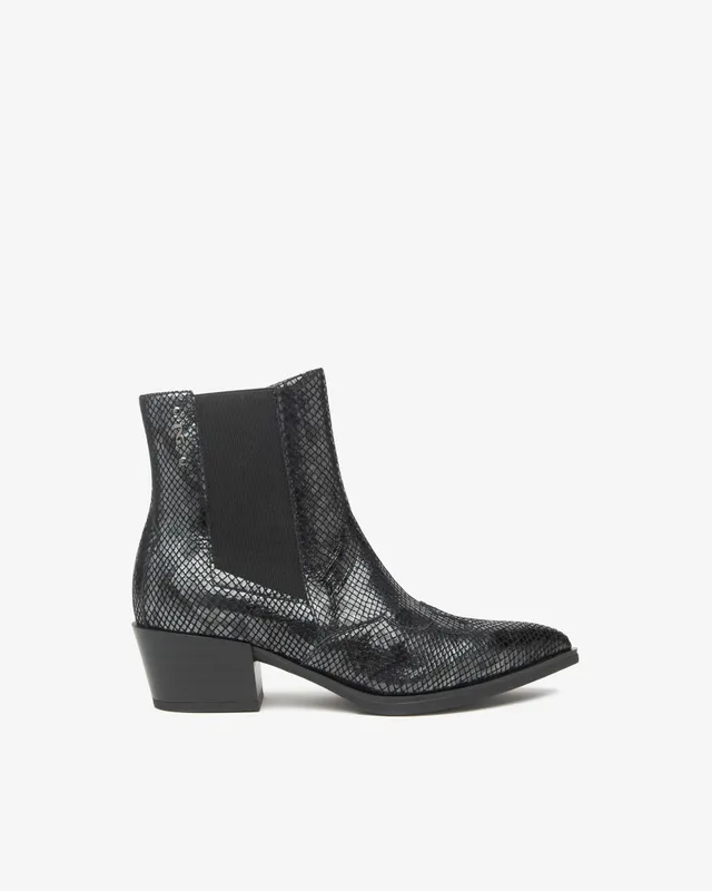 NeroGiardini Bottines Chelsea Femme Cuir Imprimé Python