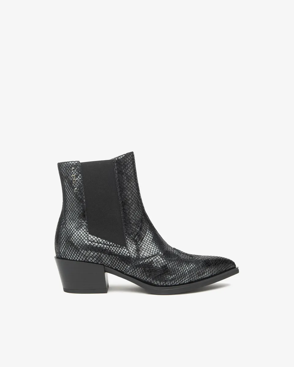 NeroGiardini Bottines Chelsea Femme Cuir Imprimé Python