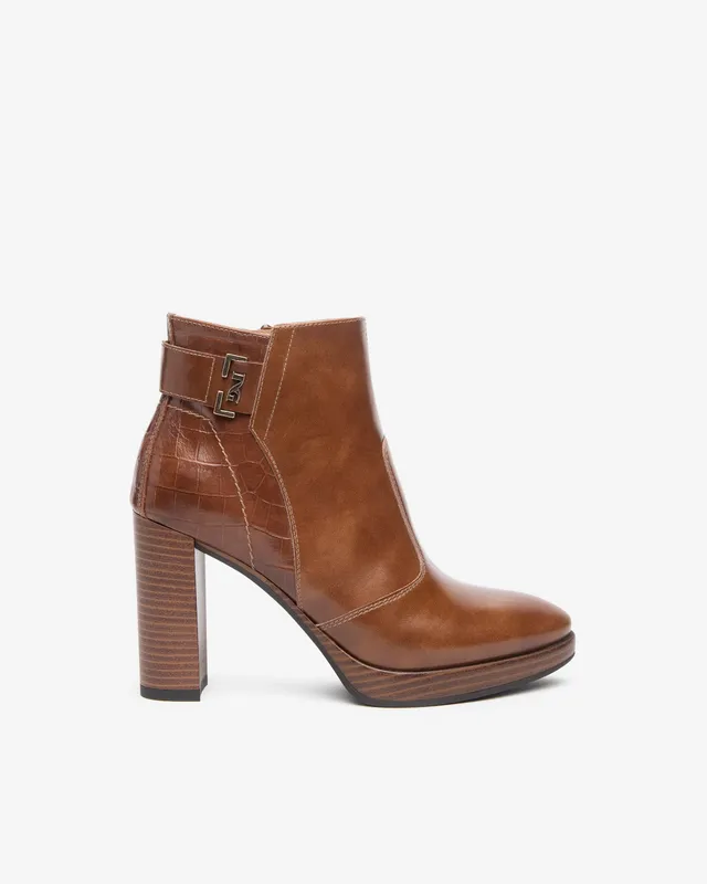 Nerogiardini Bottines Femme Cuir Confort Automne Hiver