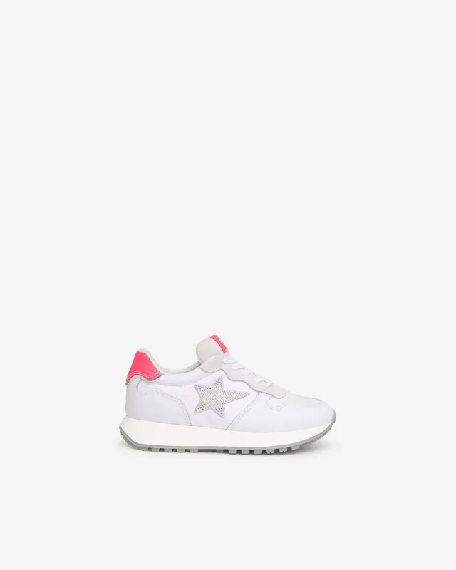 Nerogiardini Sneakers Teens Fille Cuir Étoile 31-39 Lacets