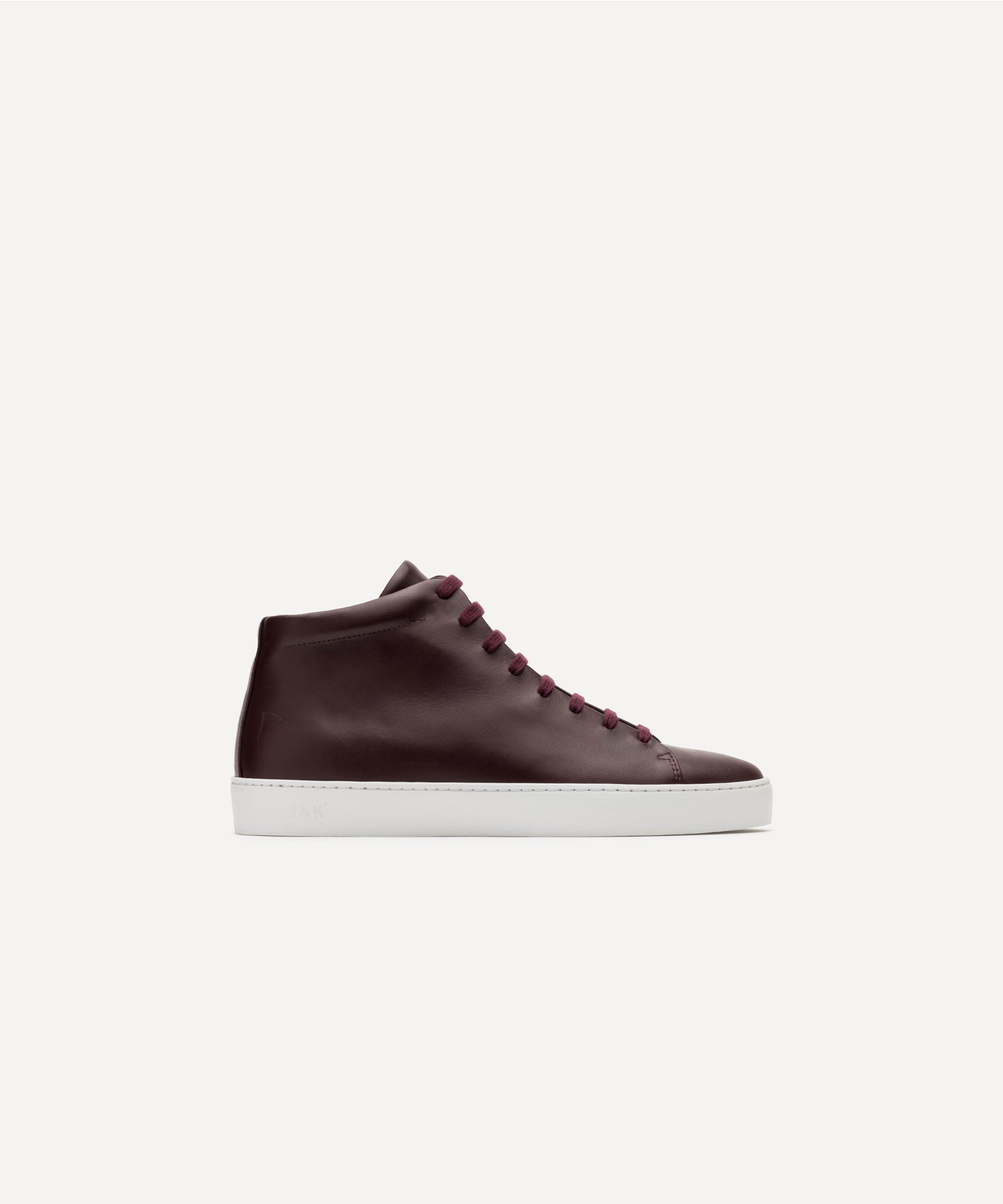 JAK Royal Hi Sneakers Montantes Cuir Bordeaux Vino