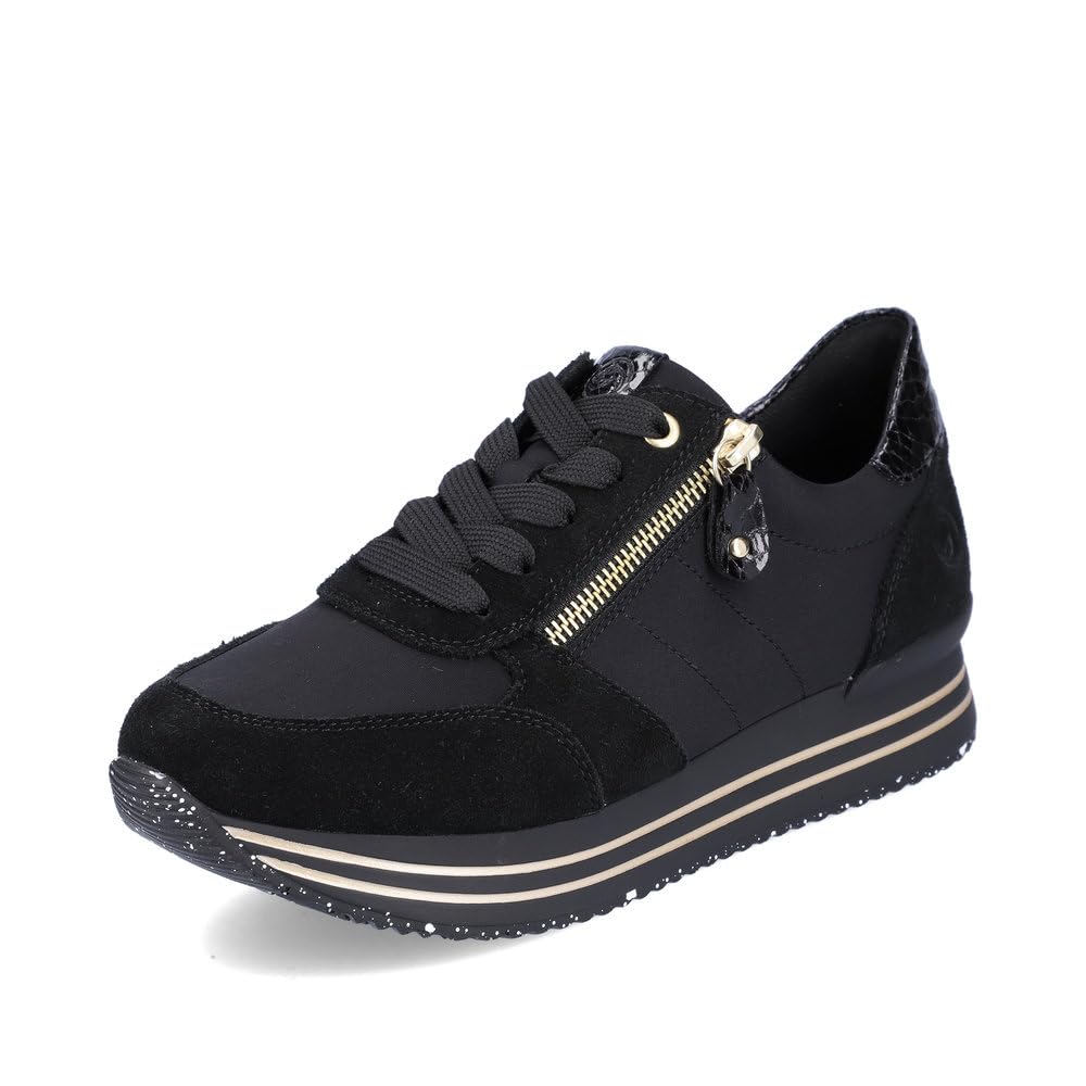 Remonte D1316 chaussure lacets femme noir cuir