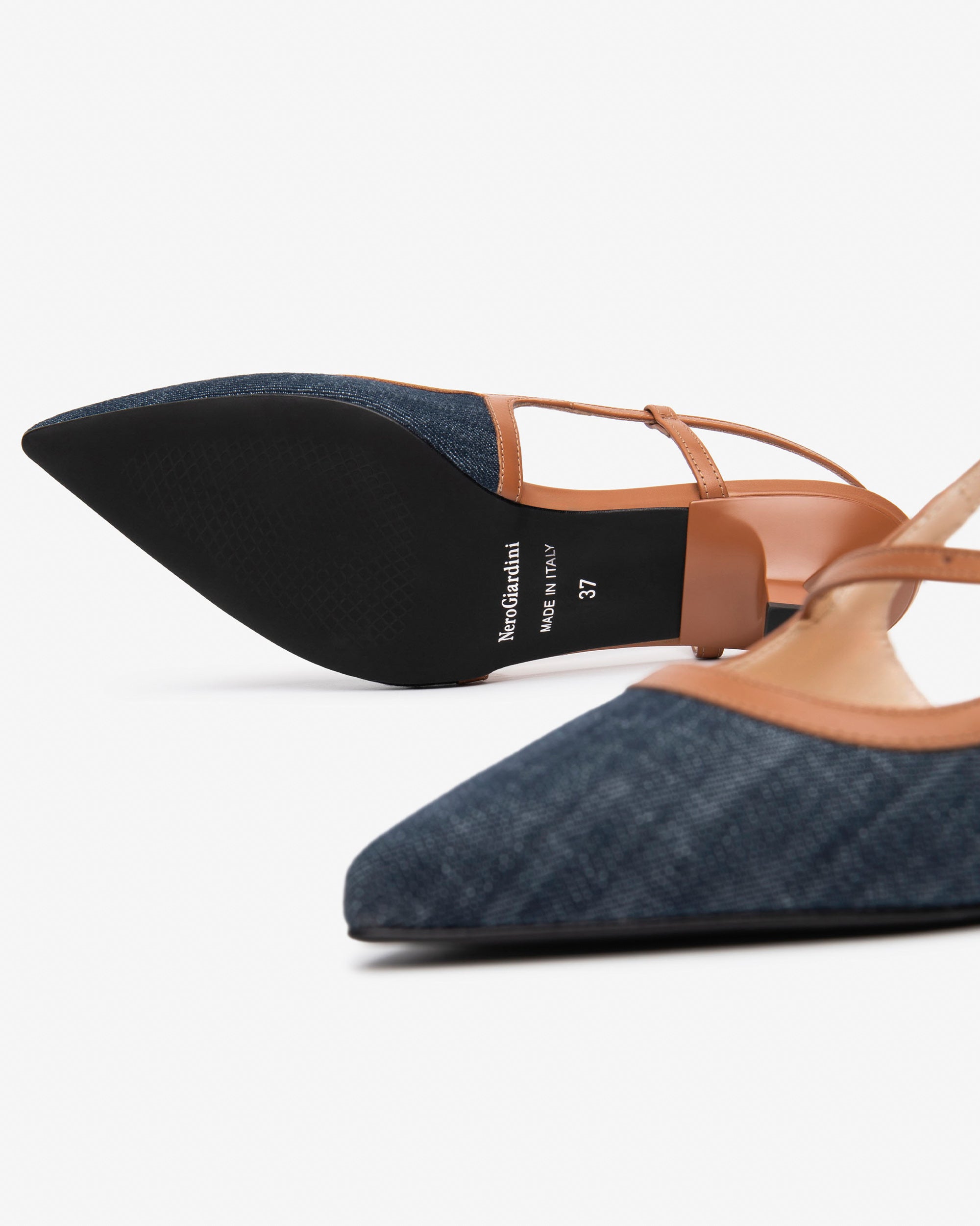 Nerogiardini Slingbacks Femme Cuir Tissu Bureau