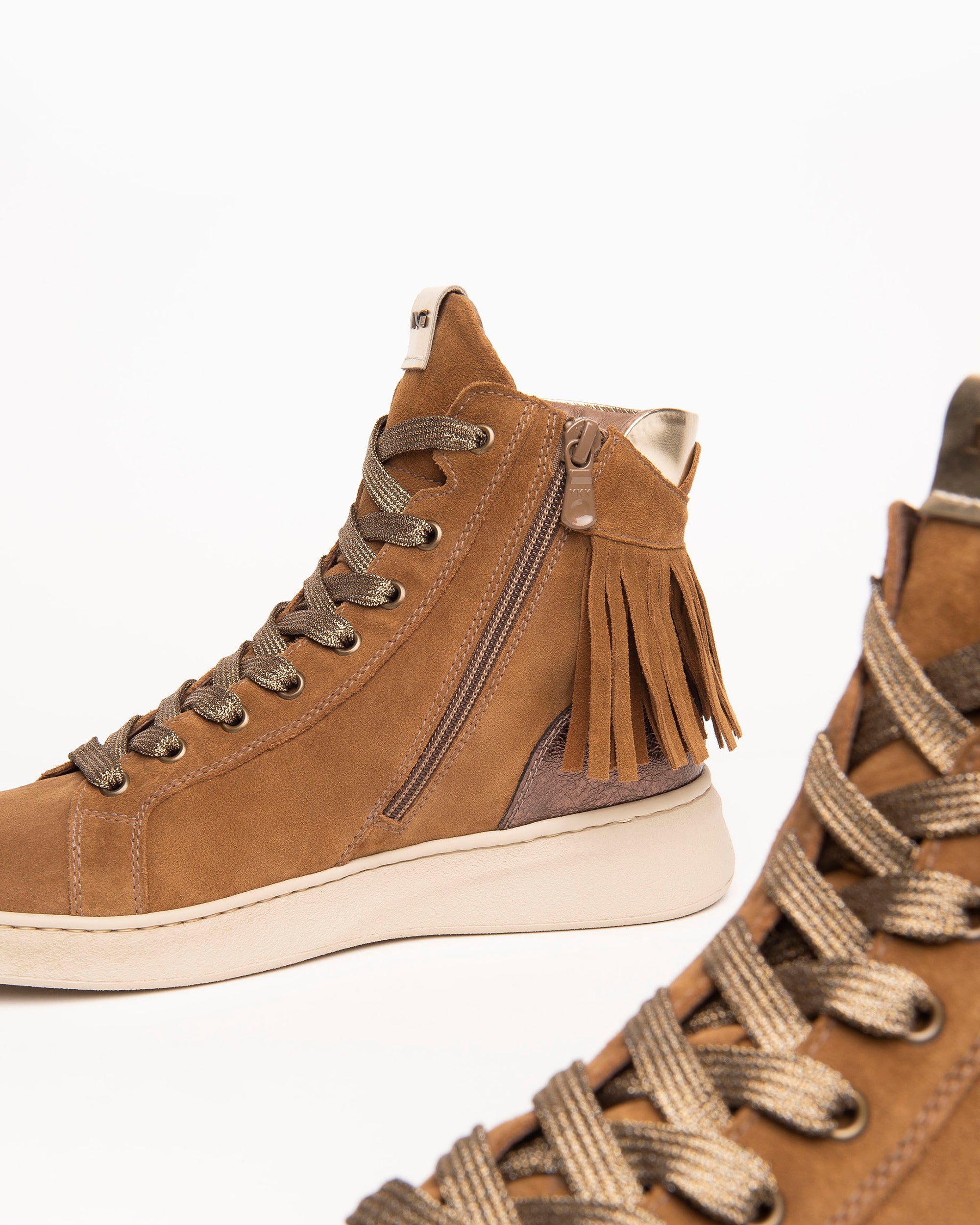 NeroGiardini Sneakers Montantes Femme Cuir Franges