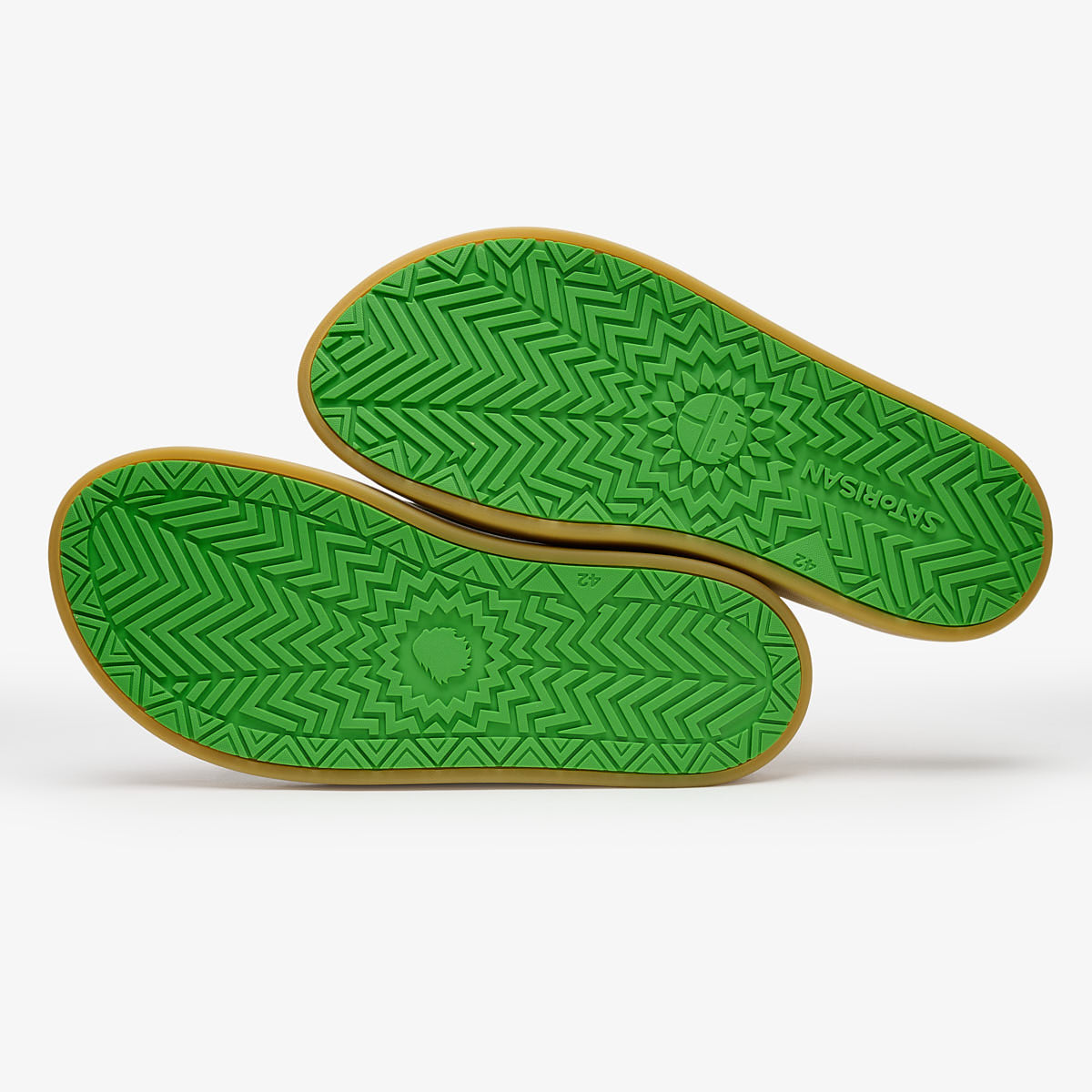 Satorisan Hootsani Premium sandales cuir vert foncé homme