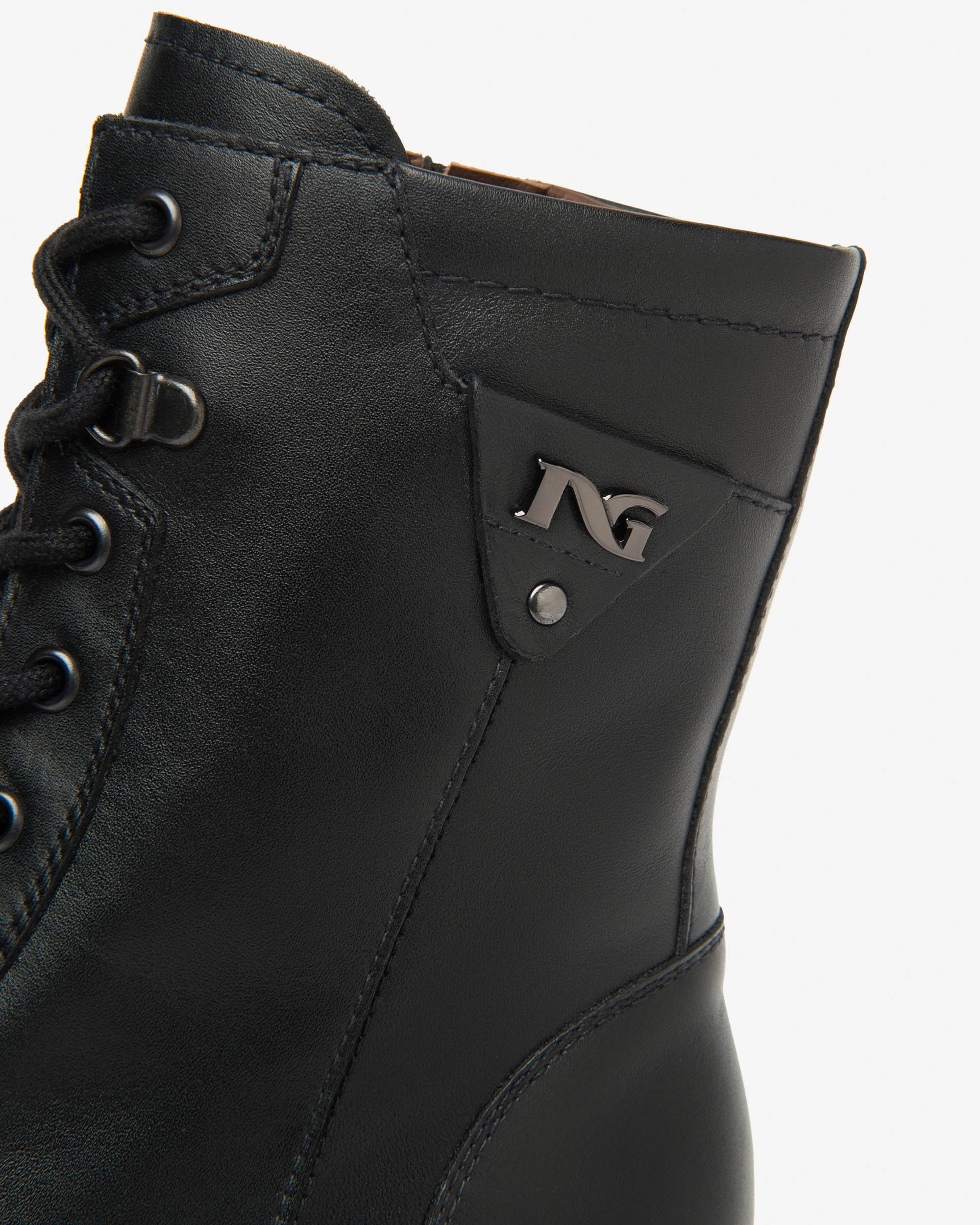 NeroGiardini Bottines motardes femme cuir combat boots