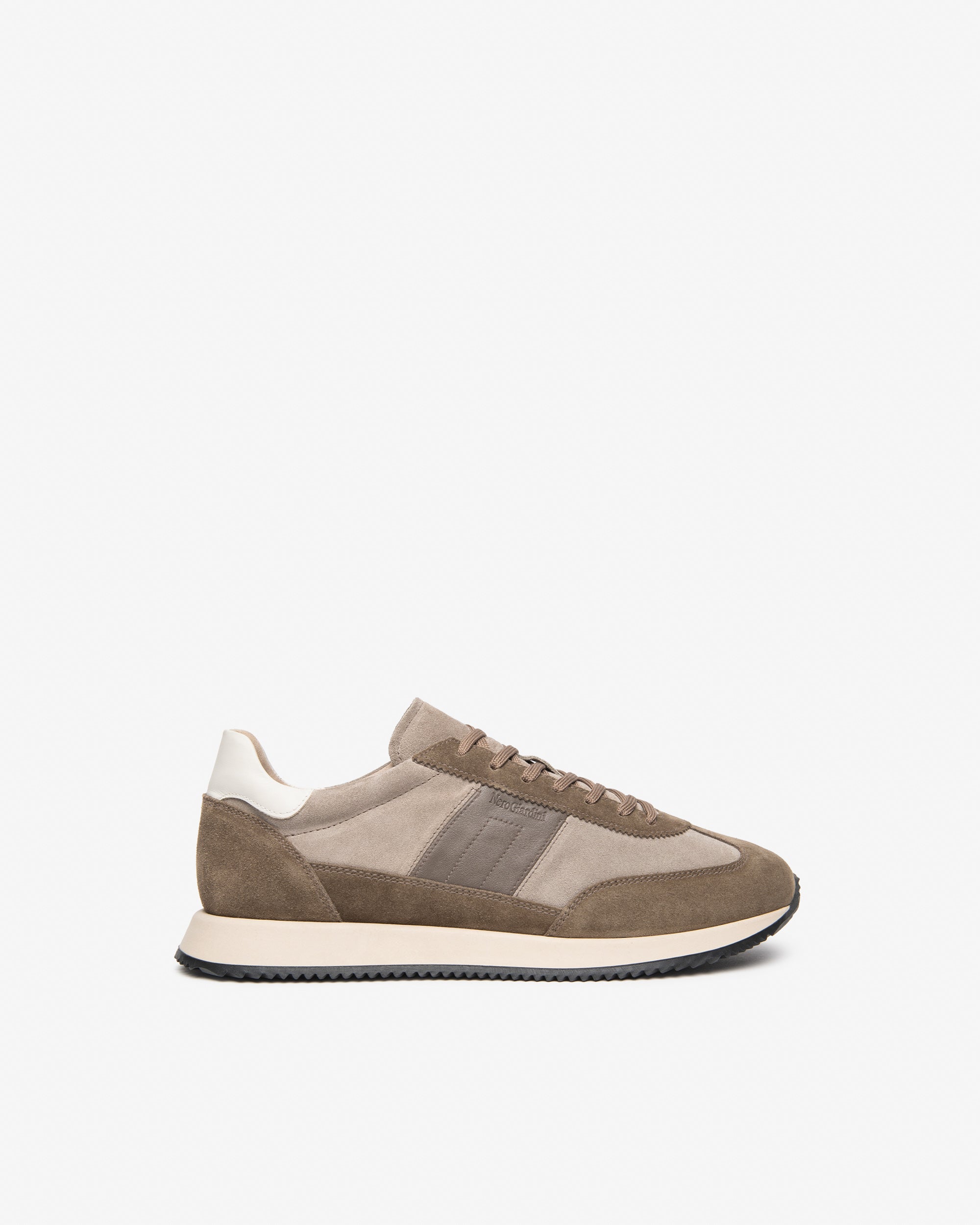 Nerogiardini Sneakers Homme Cuir Velours Daim Marron