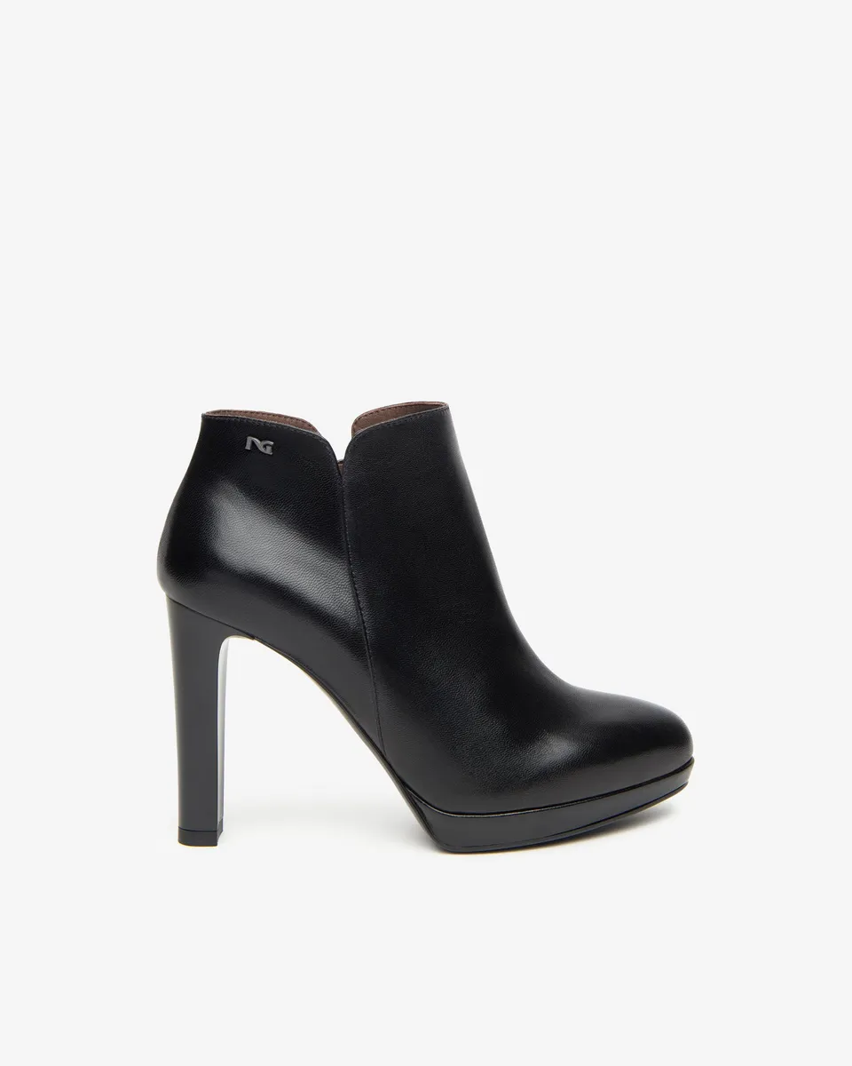 NeroGiardini Bottines Femme Cuir Talon Bloc 100 mm