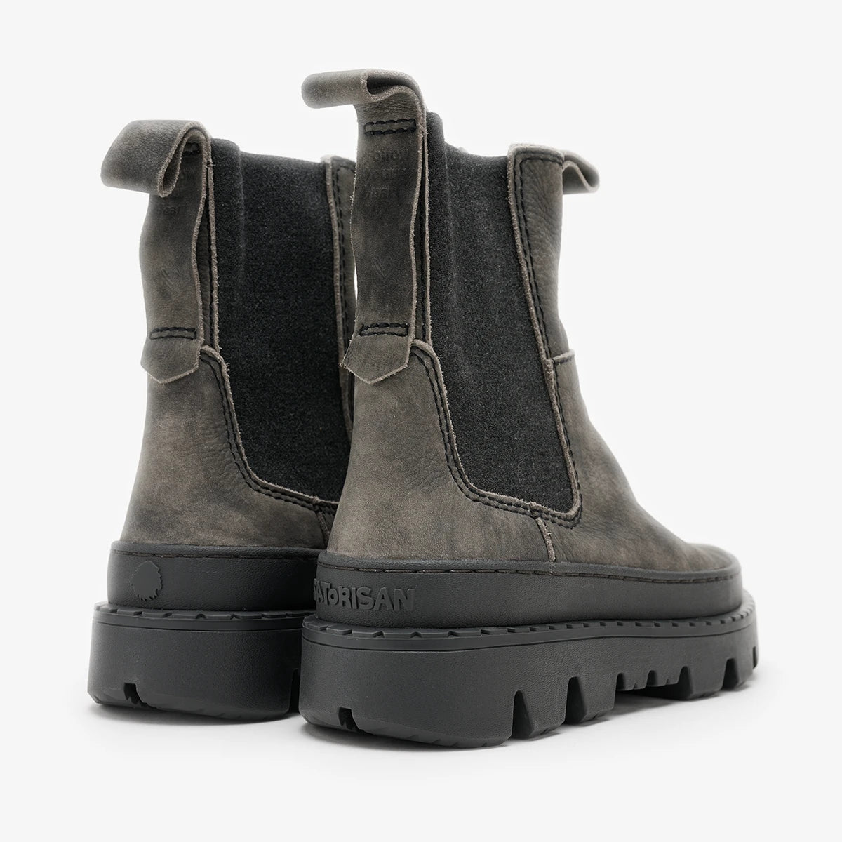 Satorisan Unalome Elastics Premium boots cuir noir