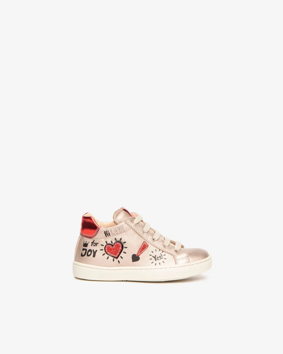 NeroGiardini Sneakers Fille Cuir Lamé Paillettes 28