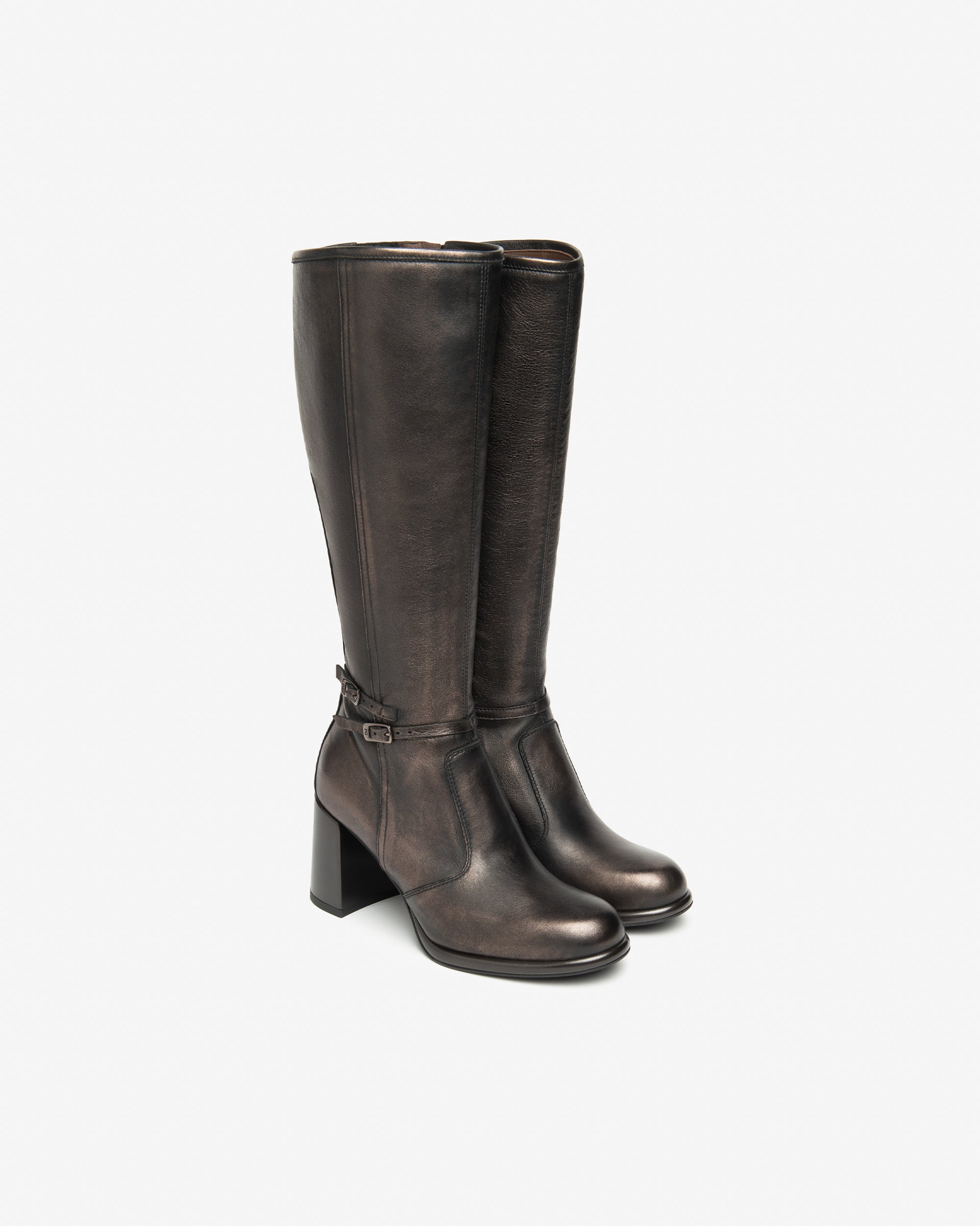 Nerogiardini Bottes Femme Cuir Made in Italy Confort