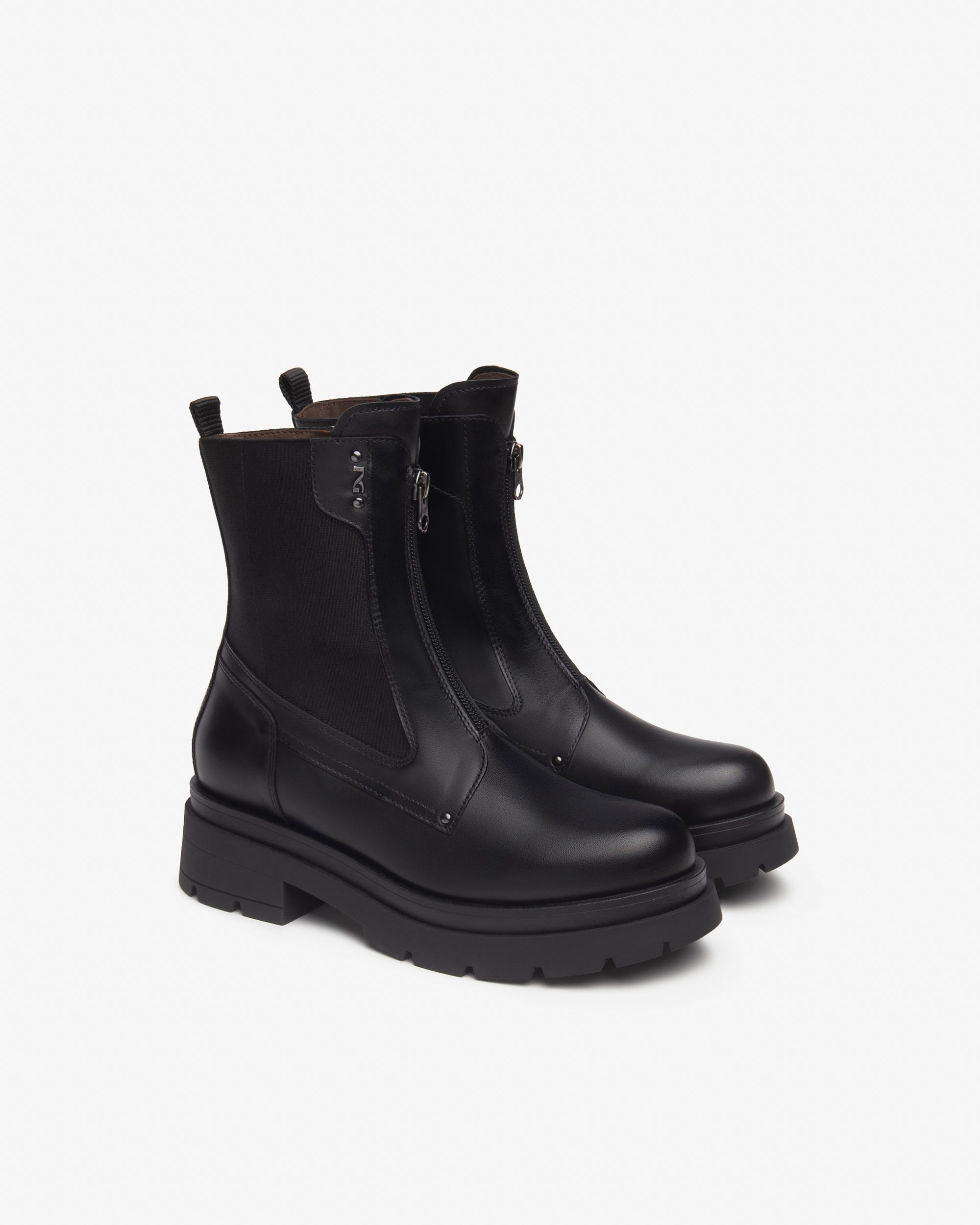 NeroGiardini Bottines Chelsea femme cuir tissu hiver