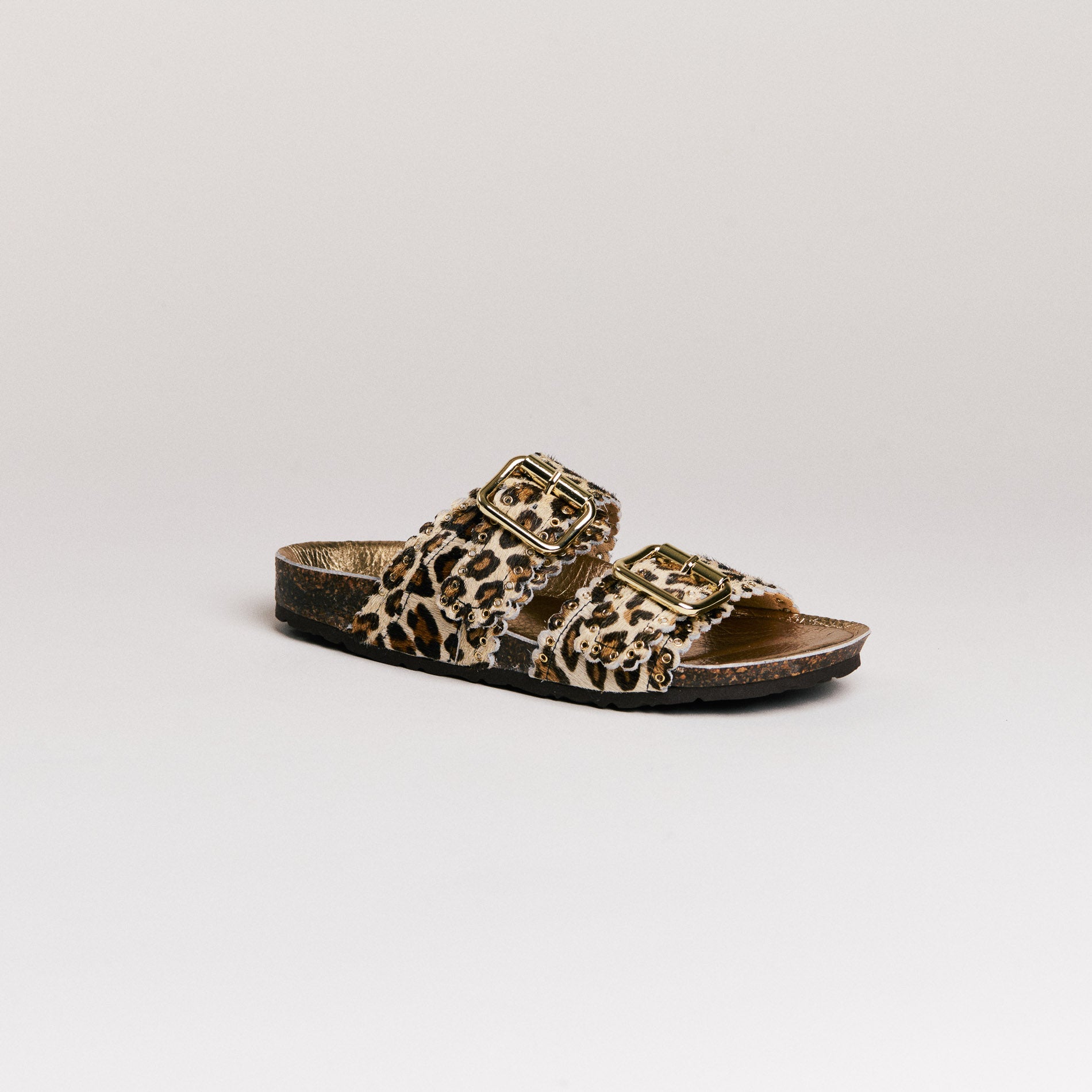 Semerdjian Arianna mule plate léopard cuir