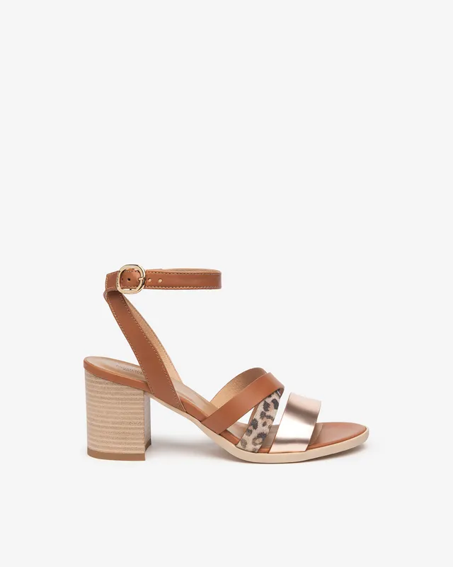 NeroGiardini Sandales cuir femme talon 7 cm animalier