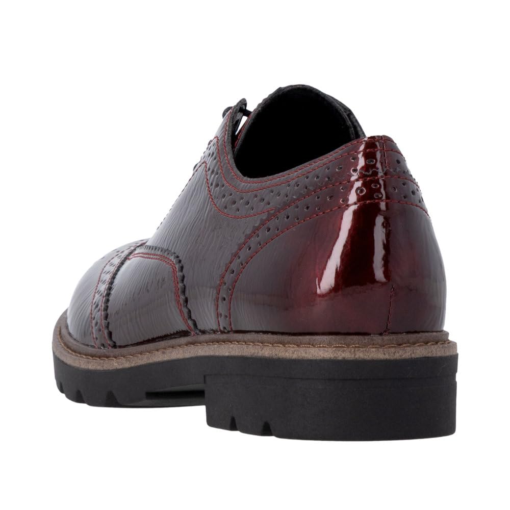 Remonte D2Q04 Chaussures à Lacets Femme Bordeaux Laqué