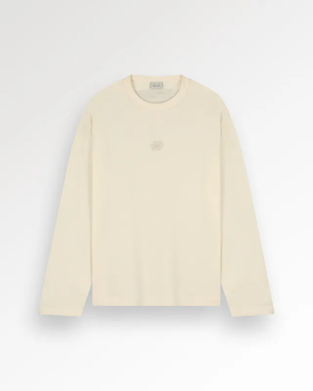 Filling Pieces Longsleeve Boxy t-shirt blanc antique homme