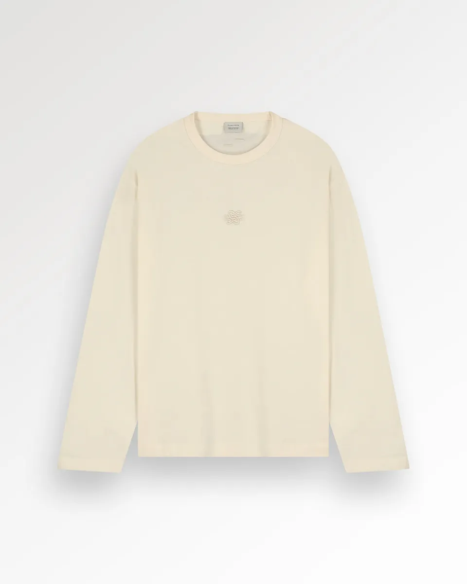 Filling Pieces Longsleeve Boxy t-shirt blanc antique homme